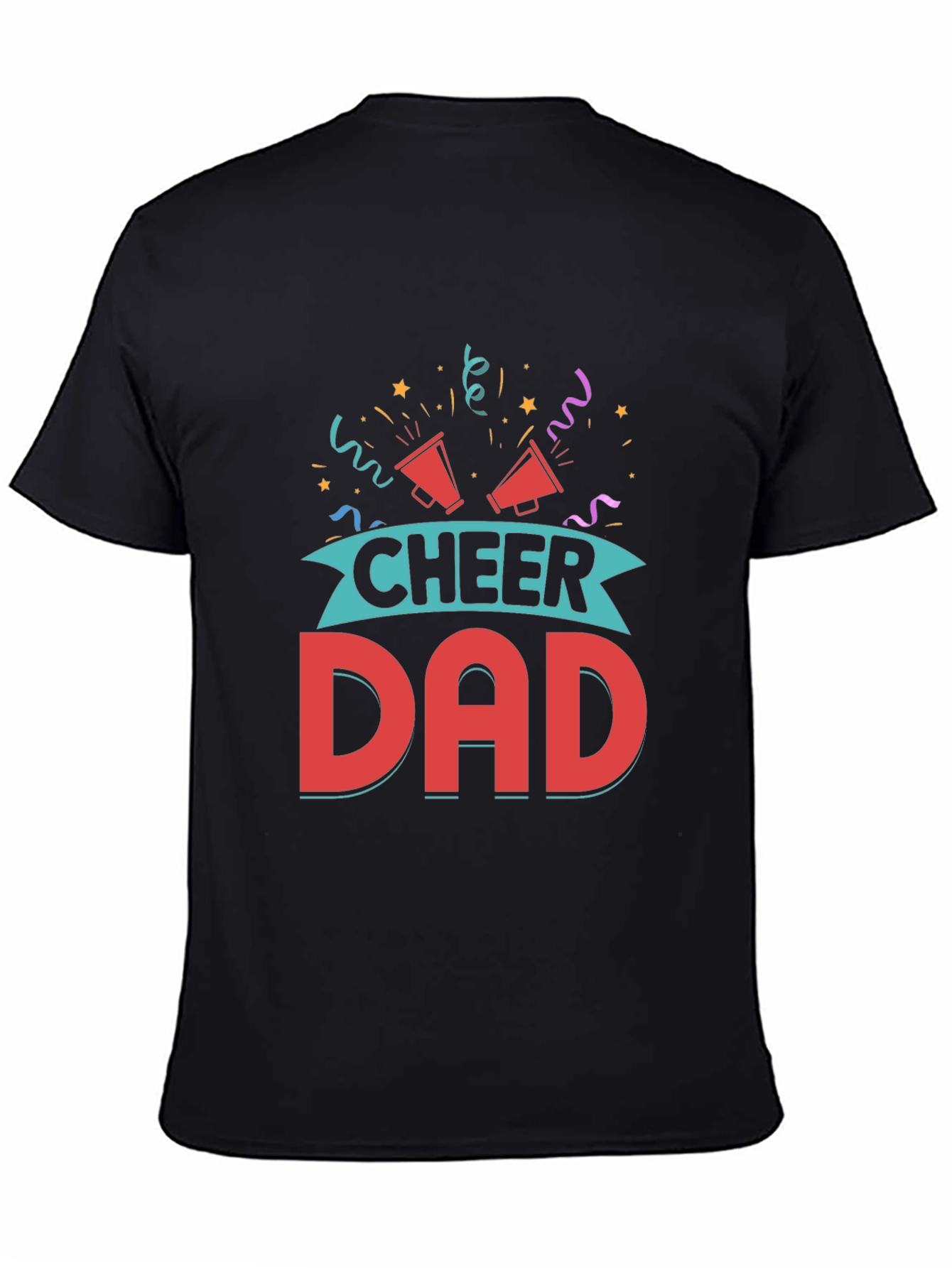Cheer Dad Graphic Tee - Black Cotton