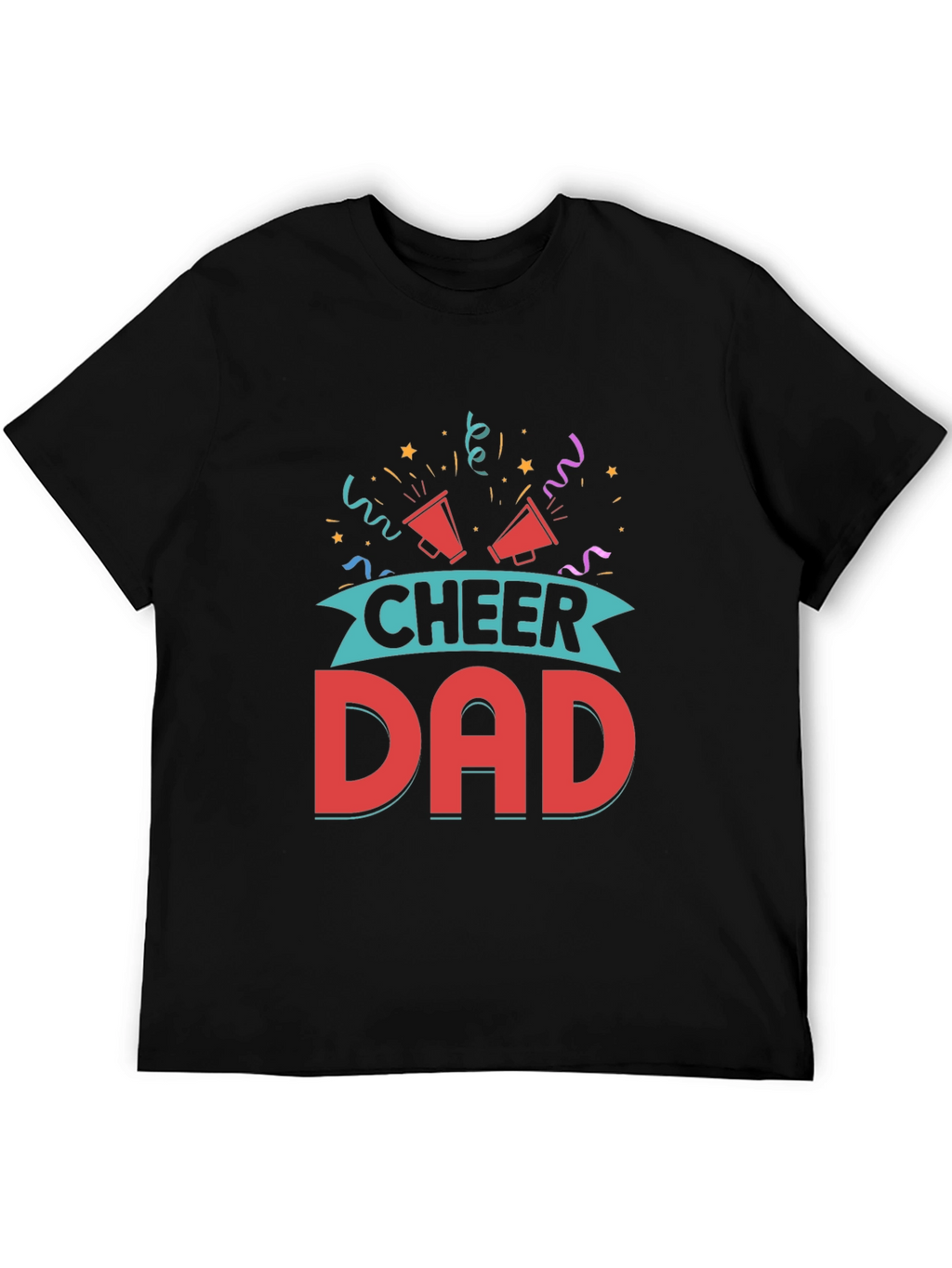 Cheer Dad Graphic Tee - Black Cotton