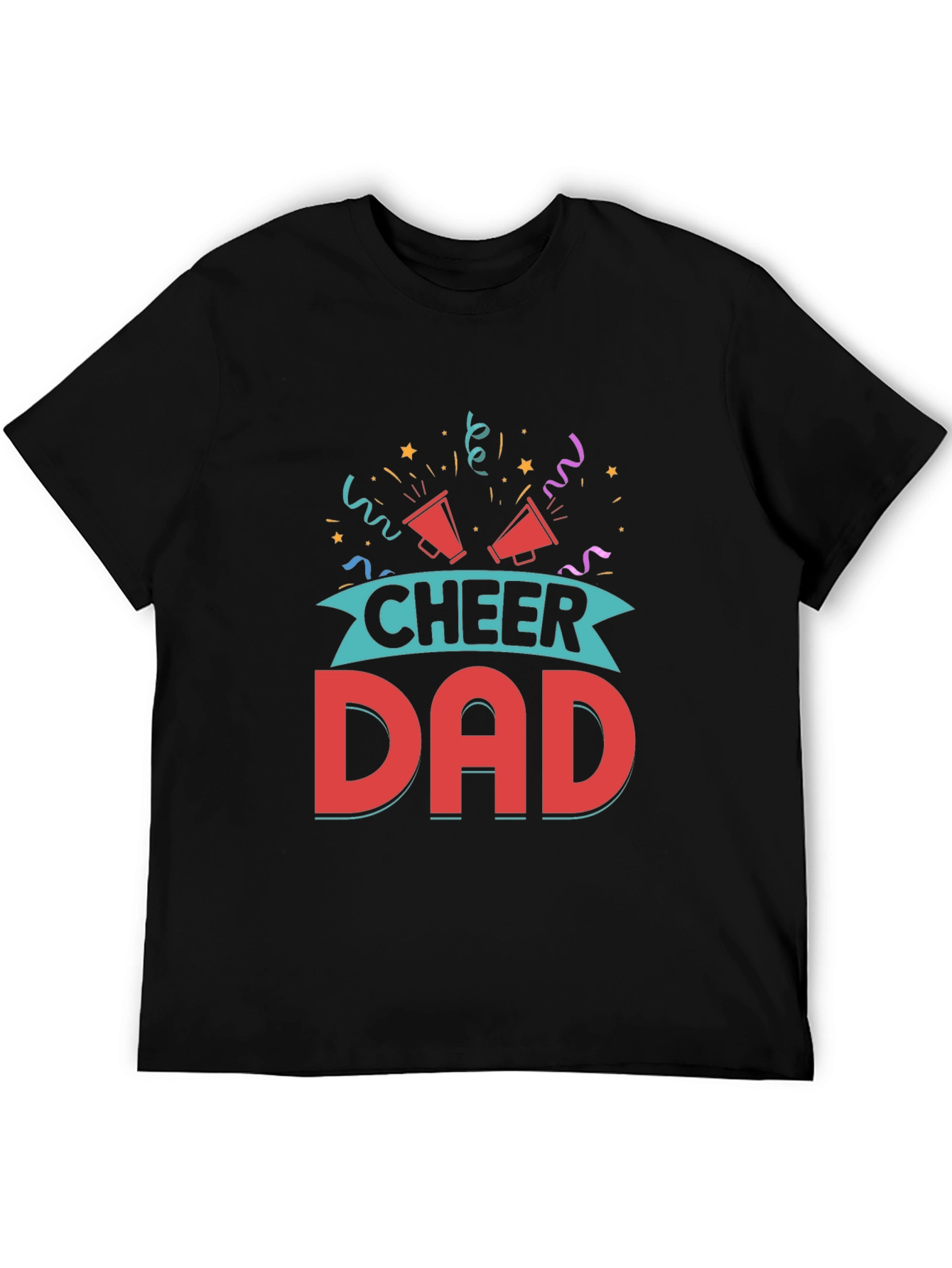 Cheer Dad Graphic Tee - Black Cotton