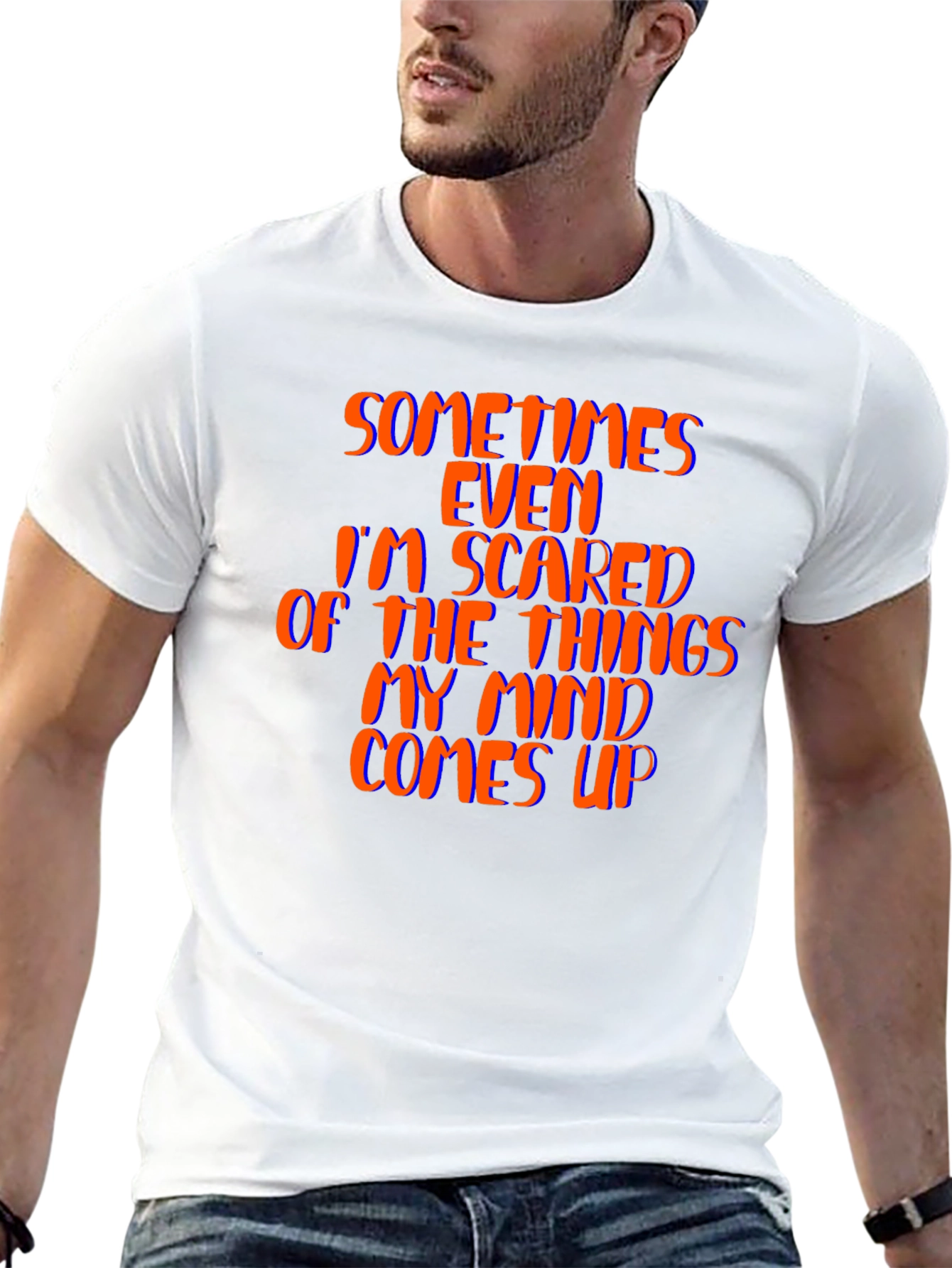 Sometimes Even Im Scared Black T-Shirt