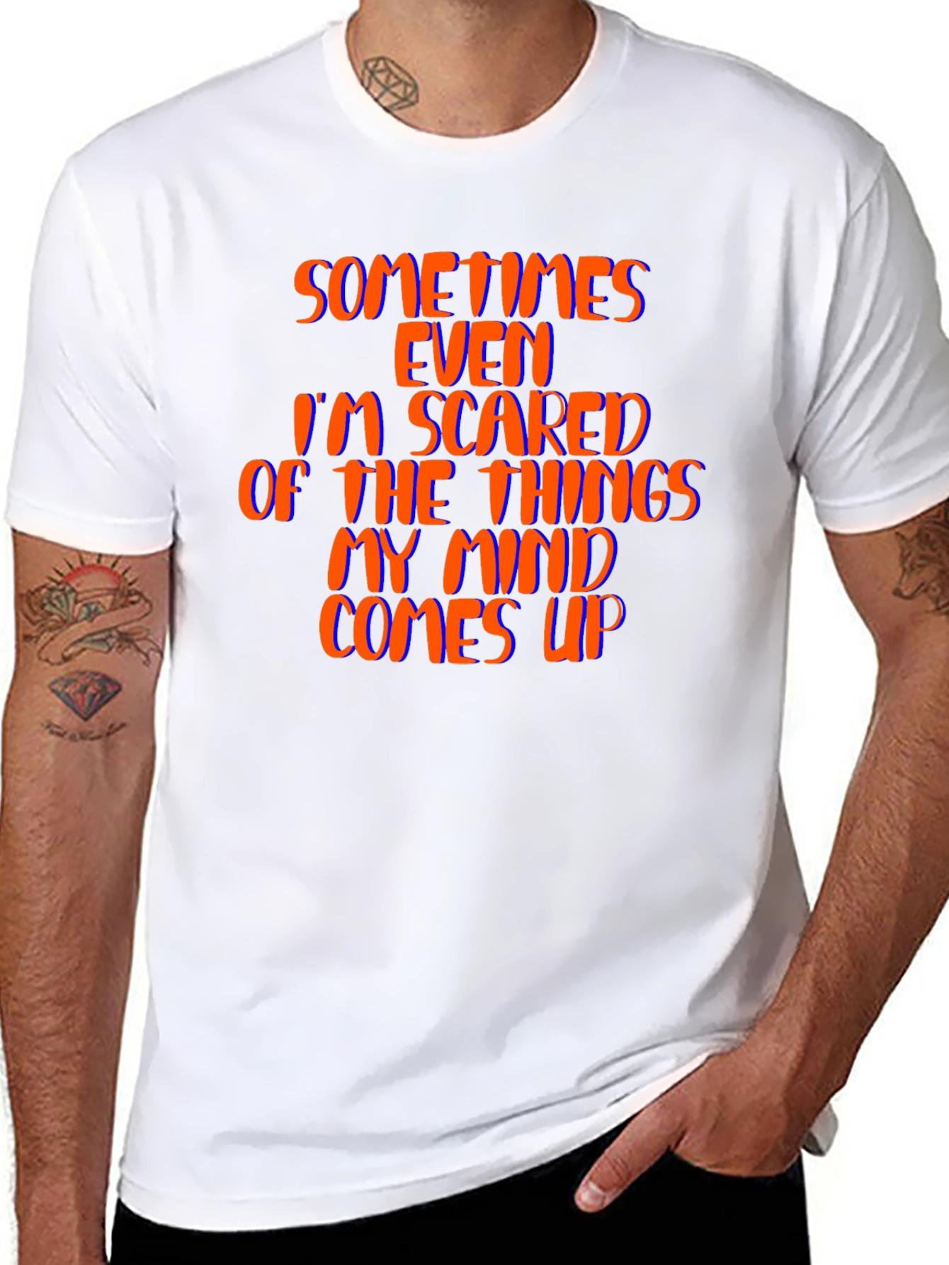 Sometimes Even Im Scared Black T-Shirt