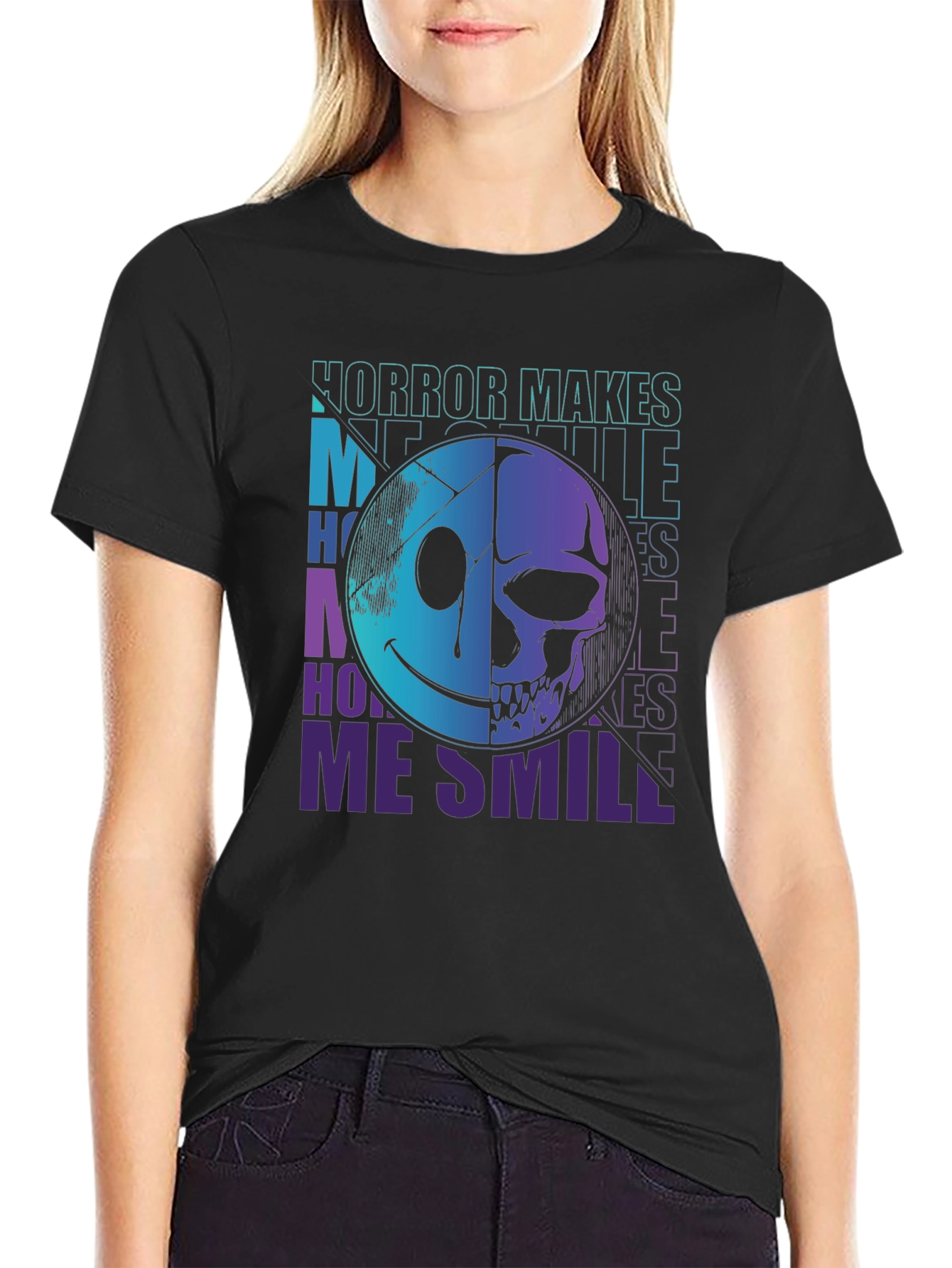 Horror Makes Me Smile Graphic Tee