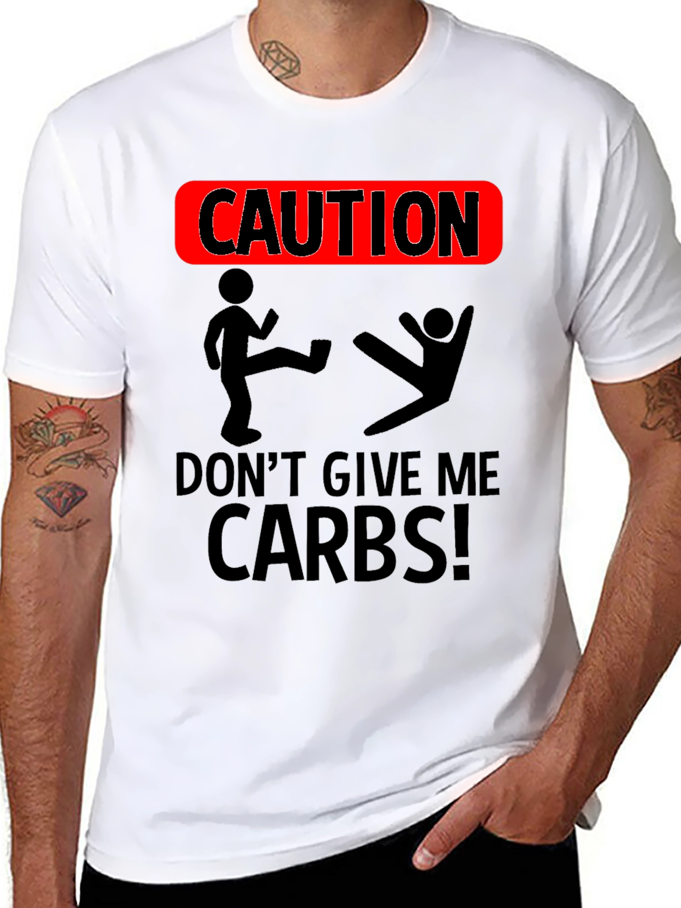 Caution Dont Give Me Carbs T-Shirt