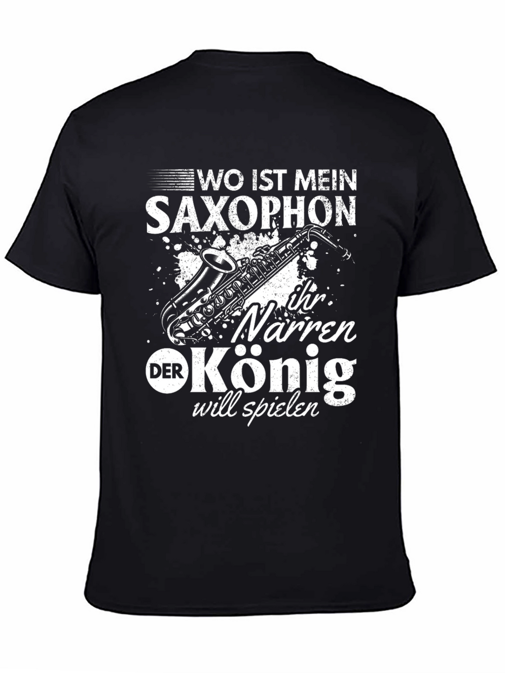 Saxophone T-Shirt - Wo Ist Mein Saxophon Design