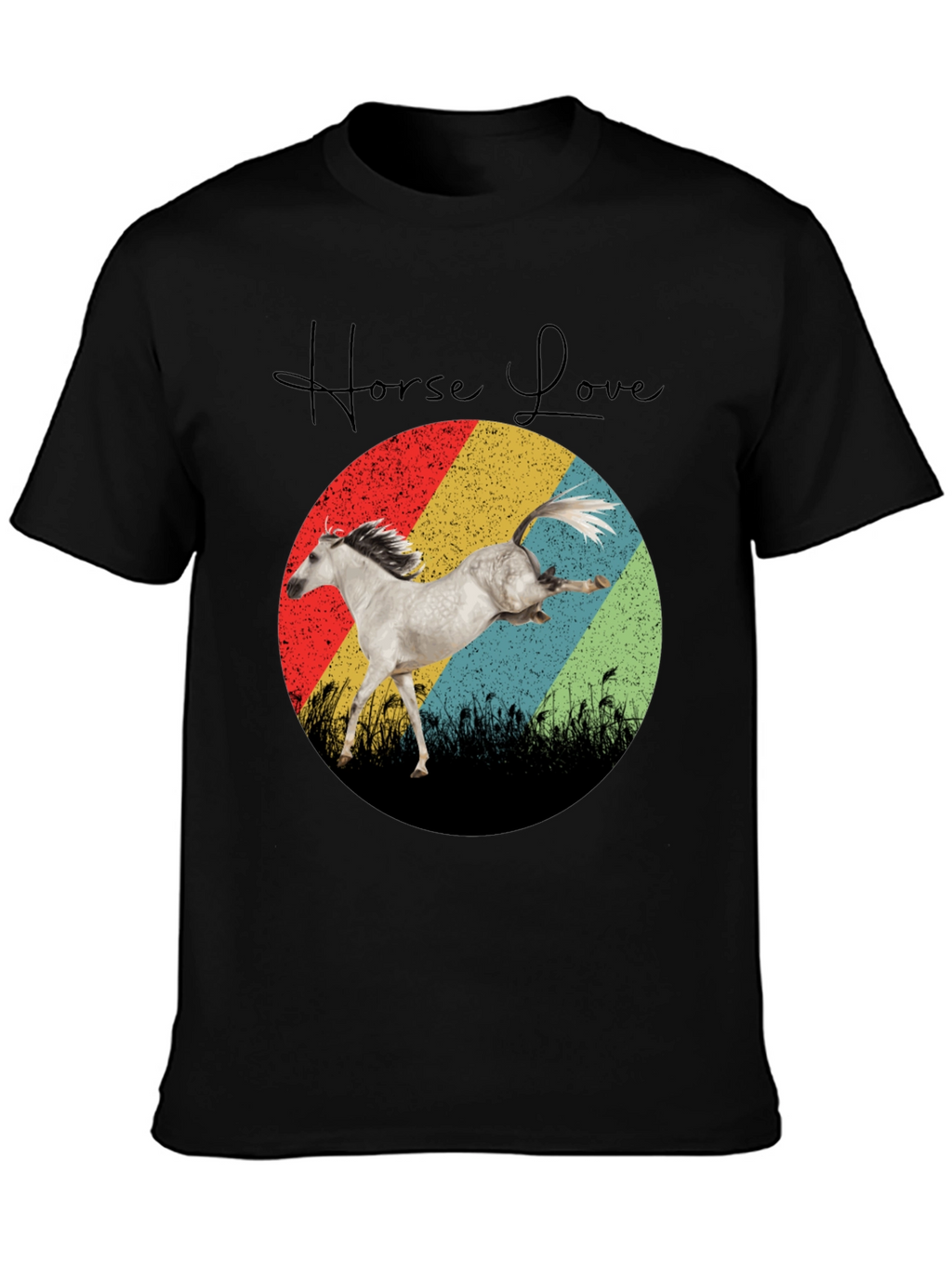 Horse Love Retro Graphic Tee - Equestrian Shirt