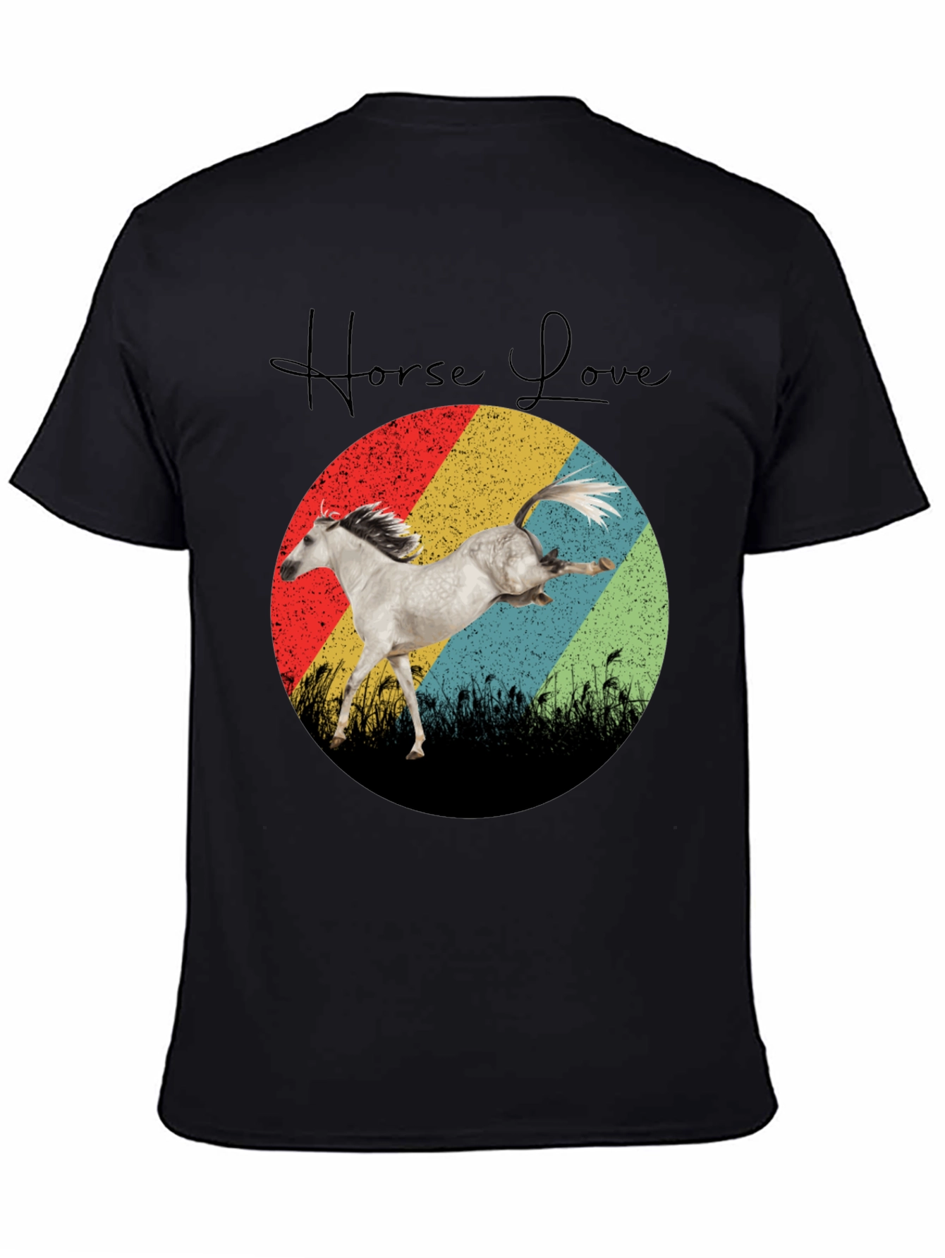 Horse Love Retro Graphic Tee - Equestrian Shirt