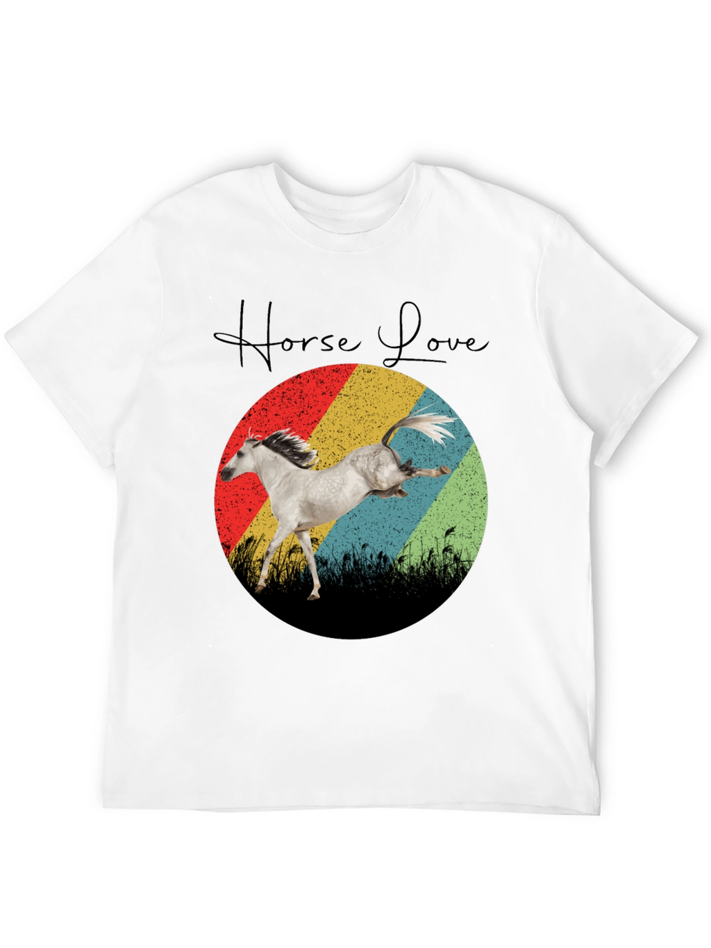 Horse Love Retro Graphic Tee - Equestrian Shirt
