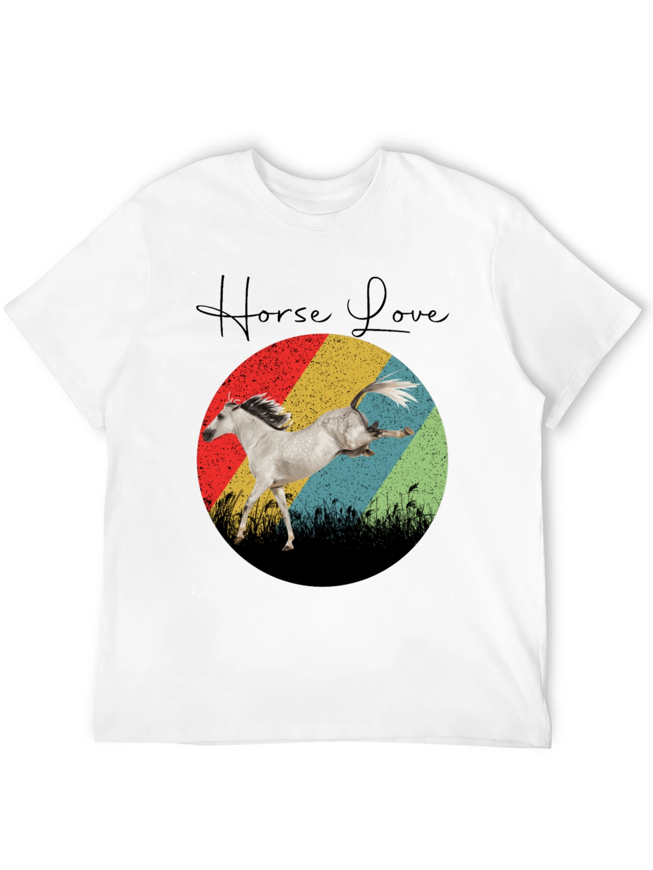 Horse Love Retro Graphic Tee - Equestrian Shirt