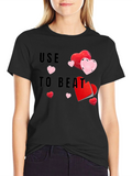 Use To Beat Graphic Heart T-Shirt