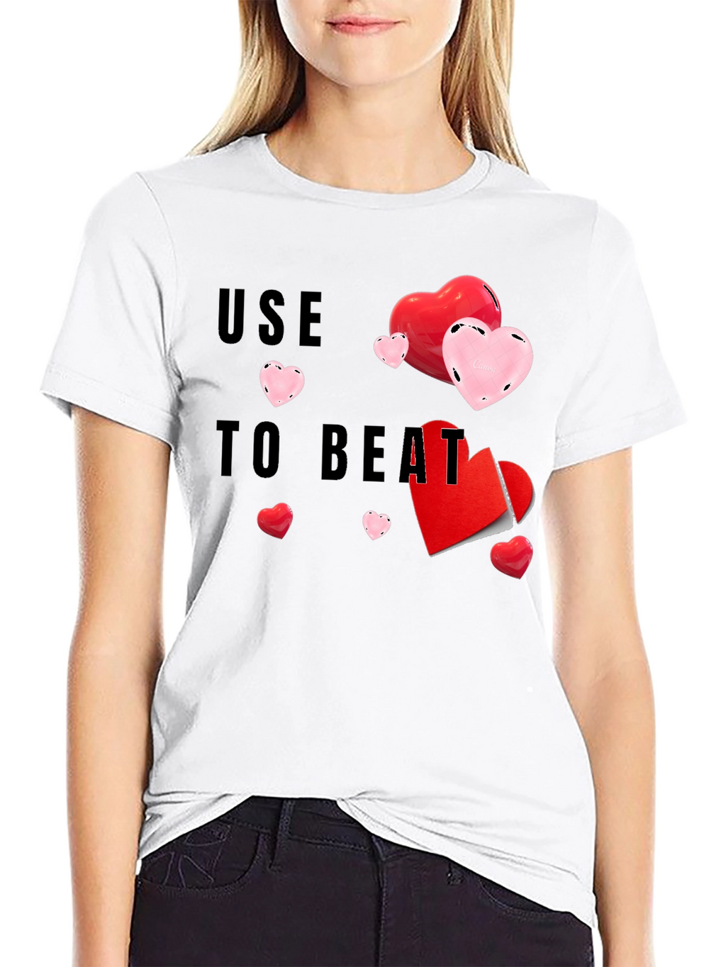 Use To Beat Graphic Heart T-Shirt