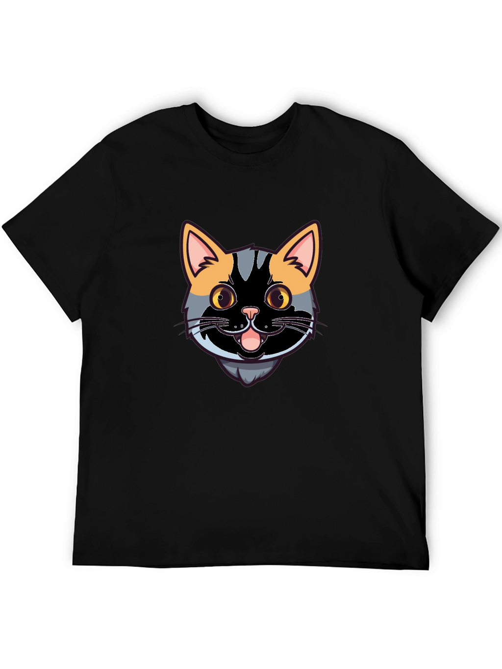 Cool Cat Graphic Tee - Black Casual Shirt
