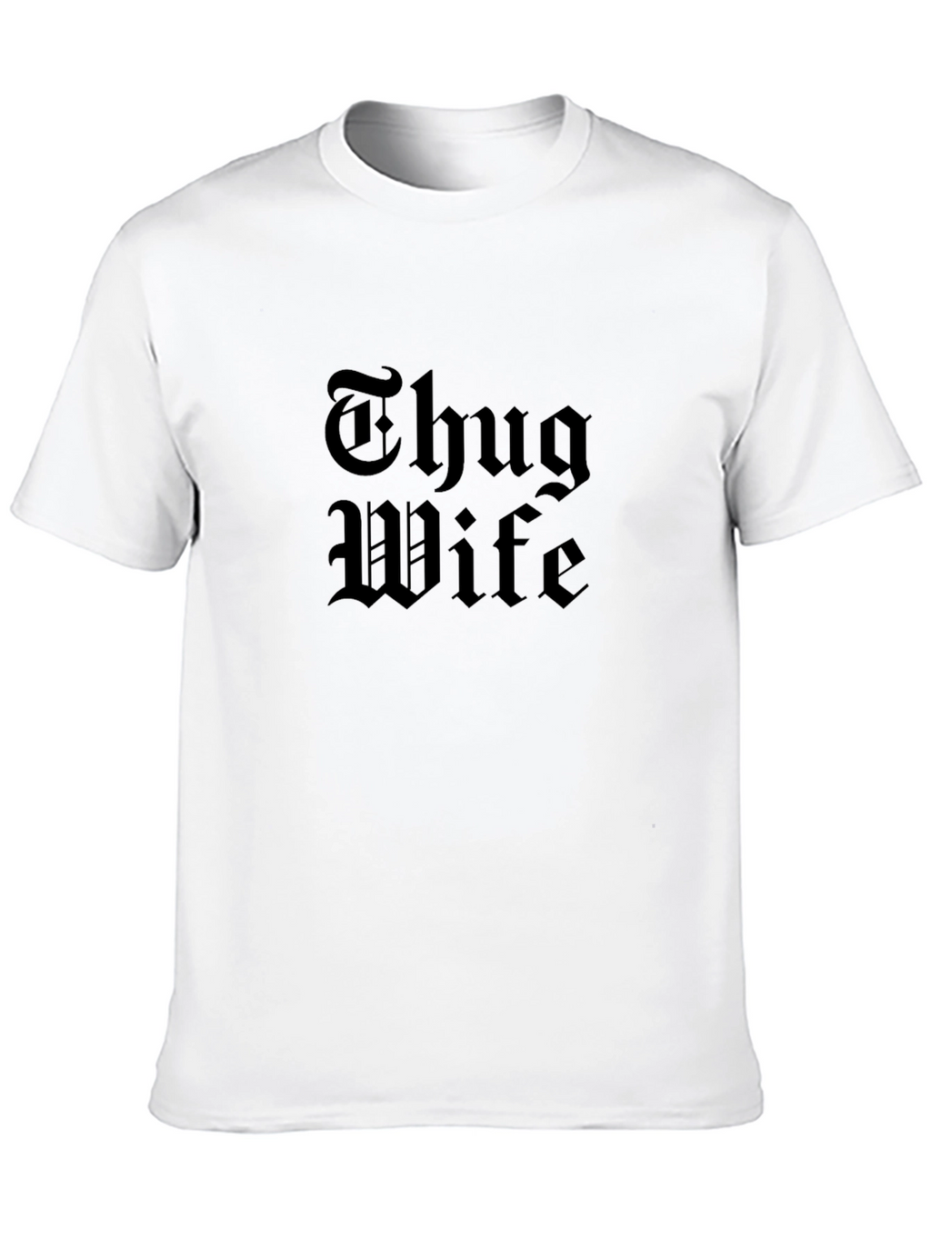 Thug Wife Graphic Tee - Black Cotton Blend