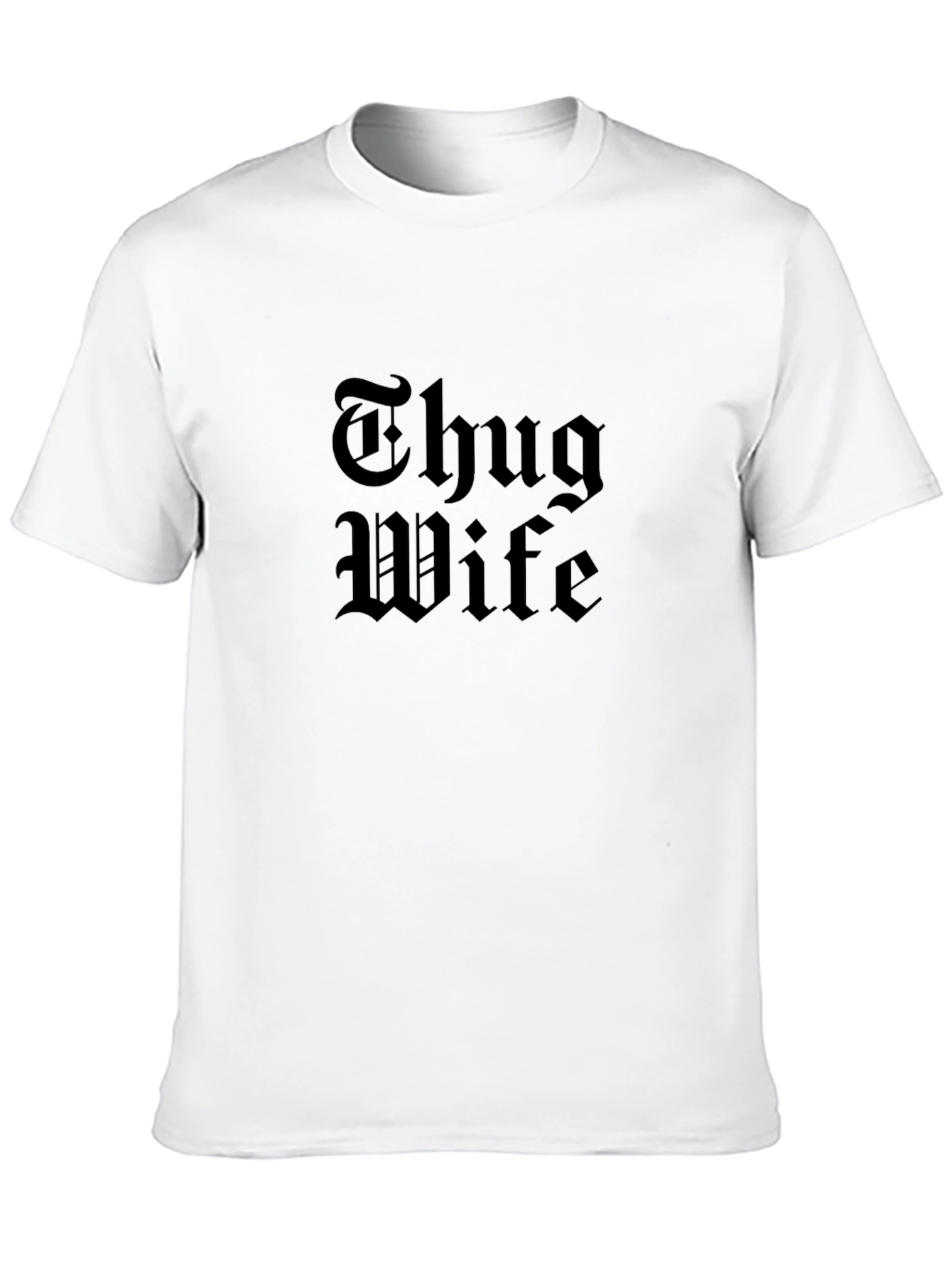 Thug Wife Graphic Tee - Black Cotton Blend