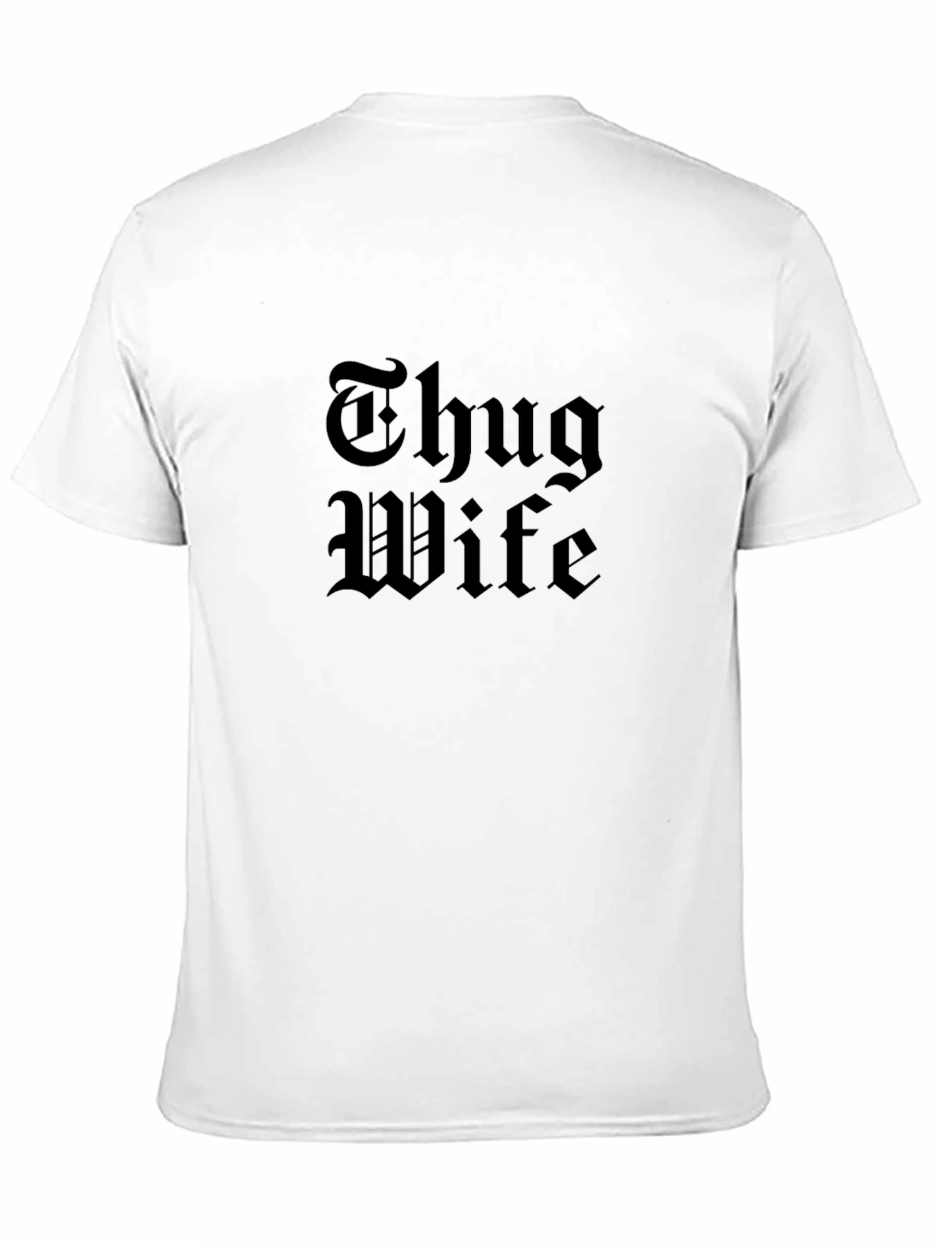 Thug Wife Graphic Tee - Black Cotton Blend