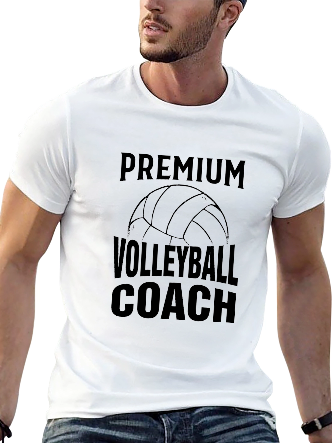 Premium Volleyball Coach T-Shirt - Black