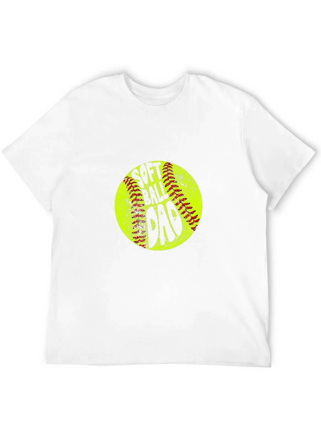 Softball Dad T-Shirt - Black Crew Neck Tee