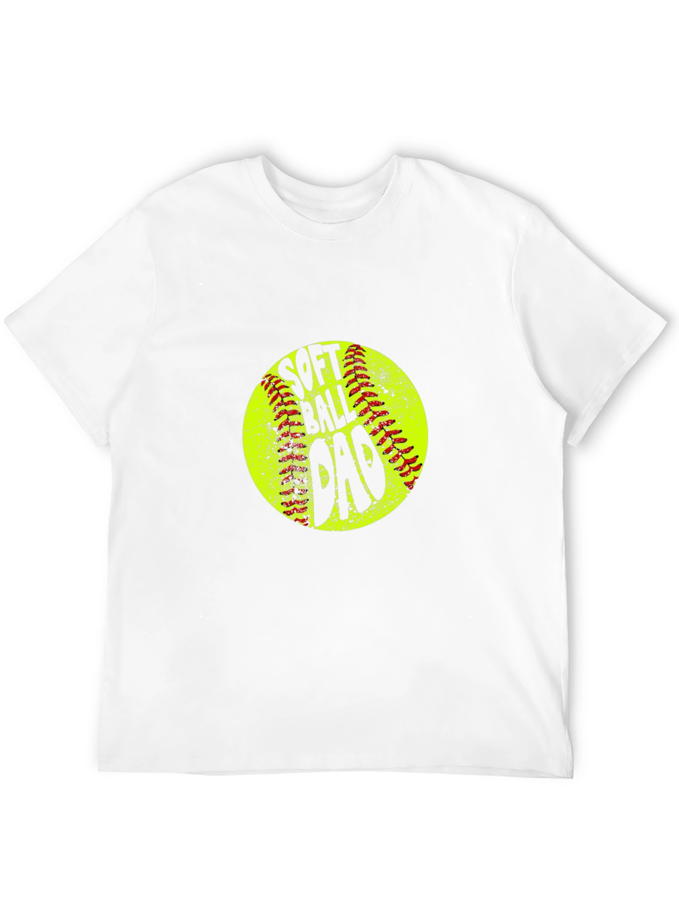 Softball Dad T-Shirt - Black Crew Neck Tee