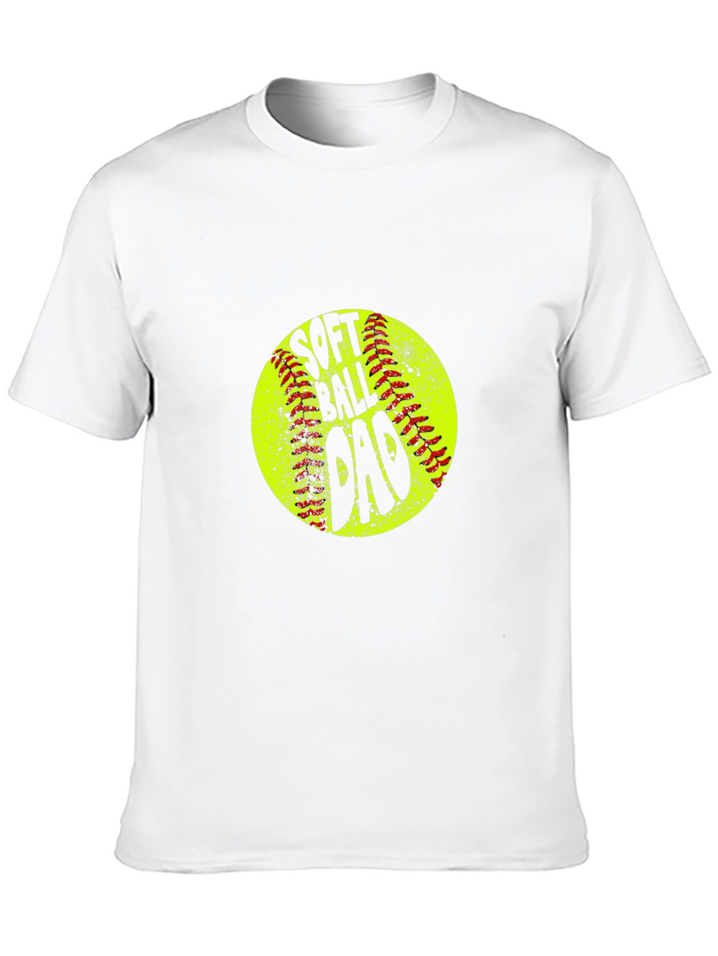 Softball Dad T-Shirt - Black Crew Neck Tee