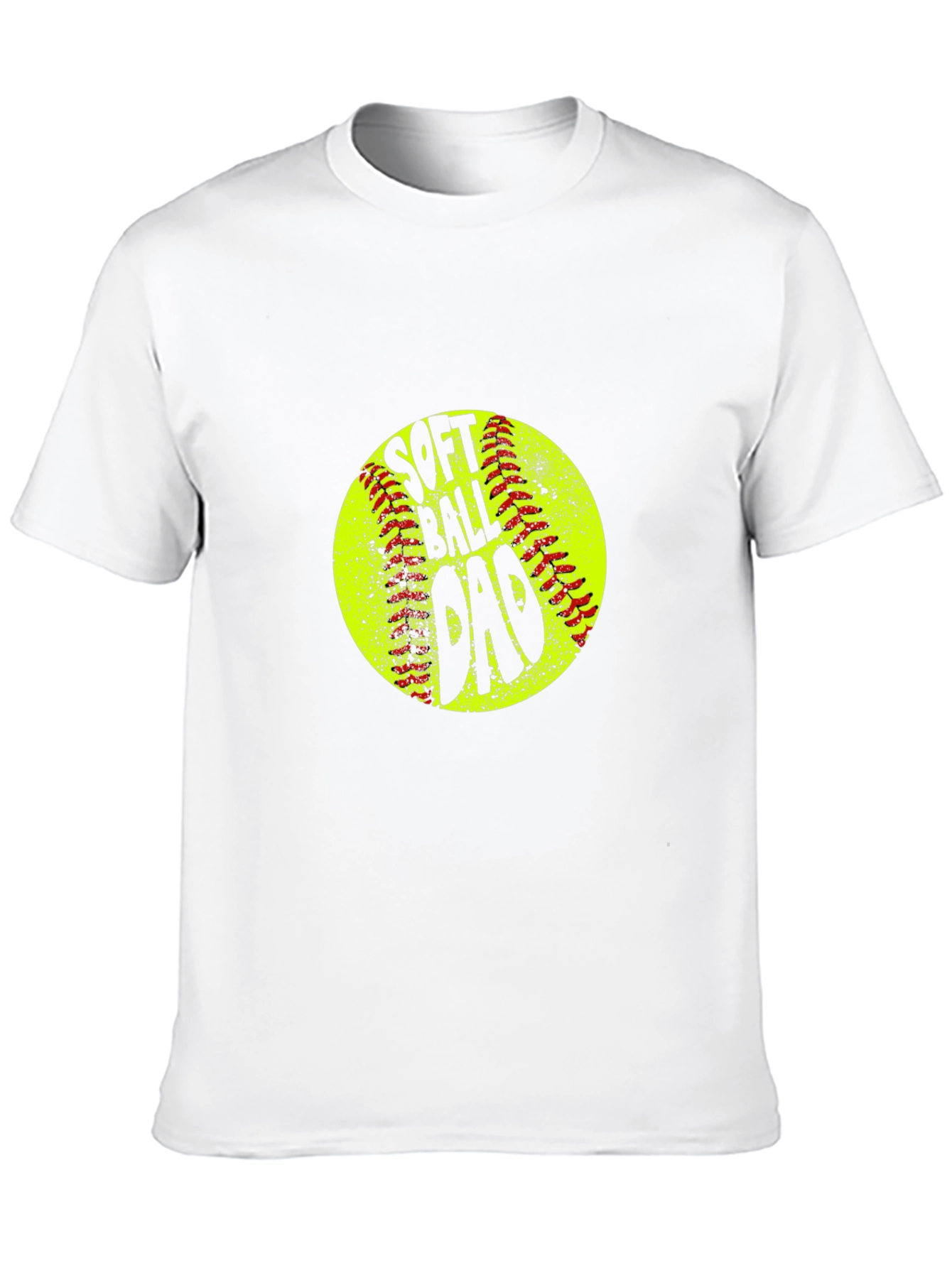 Softball Dad T-Shirt - Black Crew Neck Tee