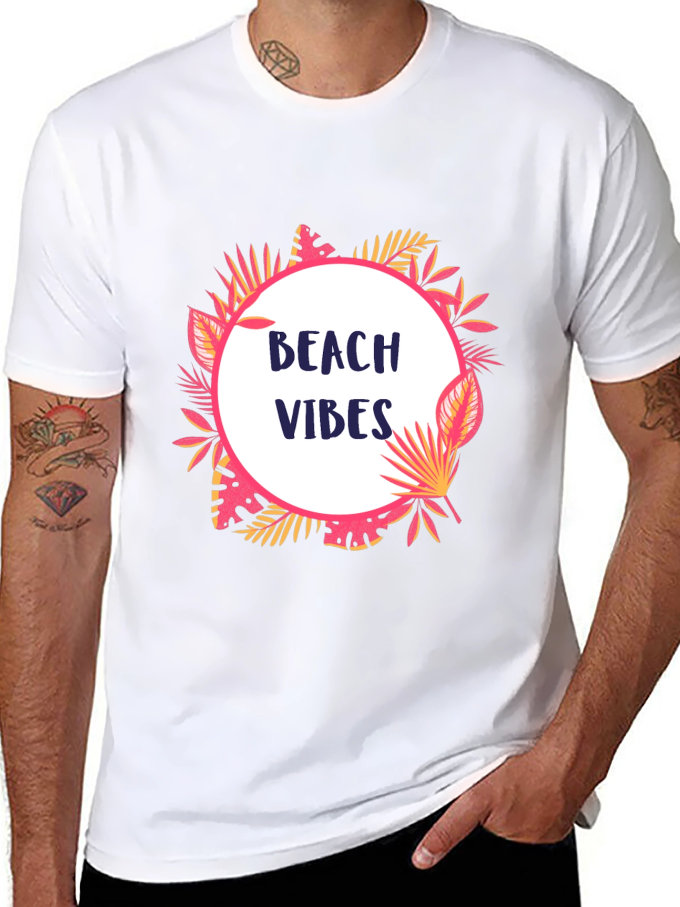 Beach Vibes Graphic Tee - Tropical Style