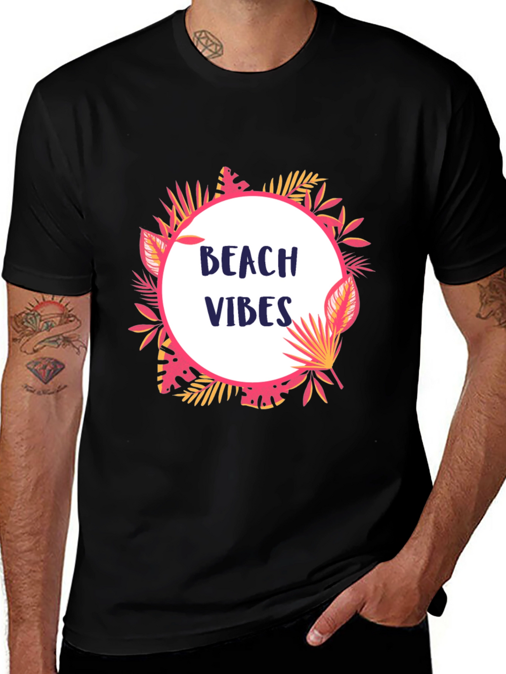 Beach Vibes Graphic Tee - Tropical Style