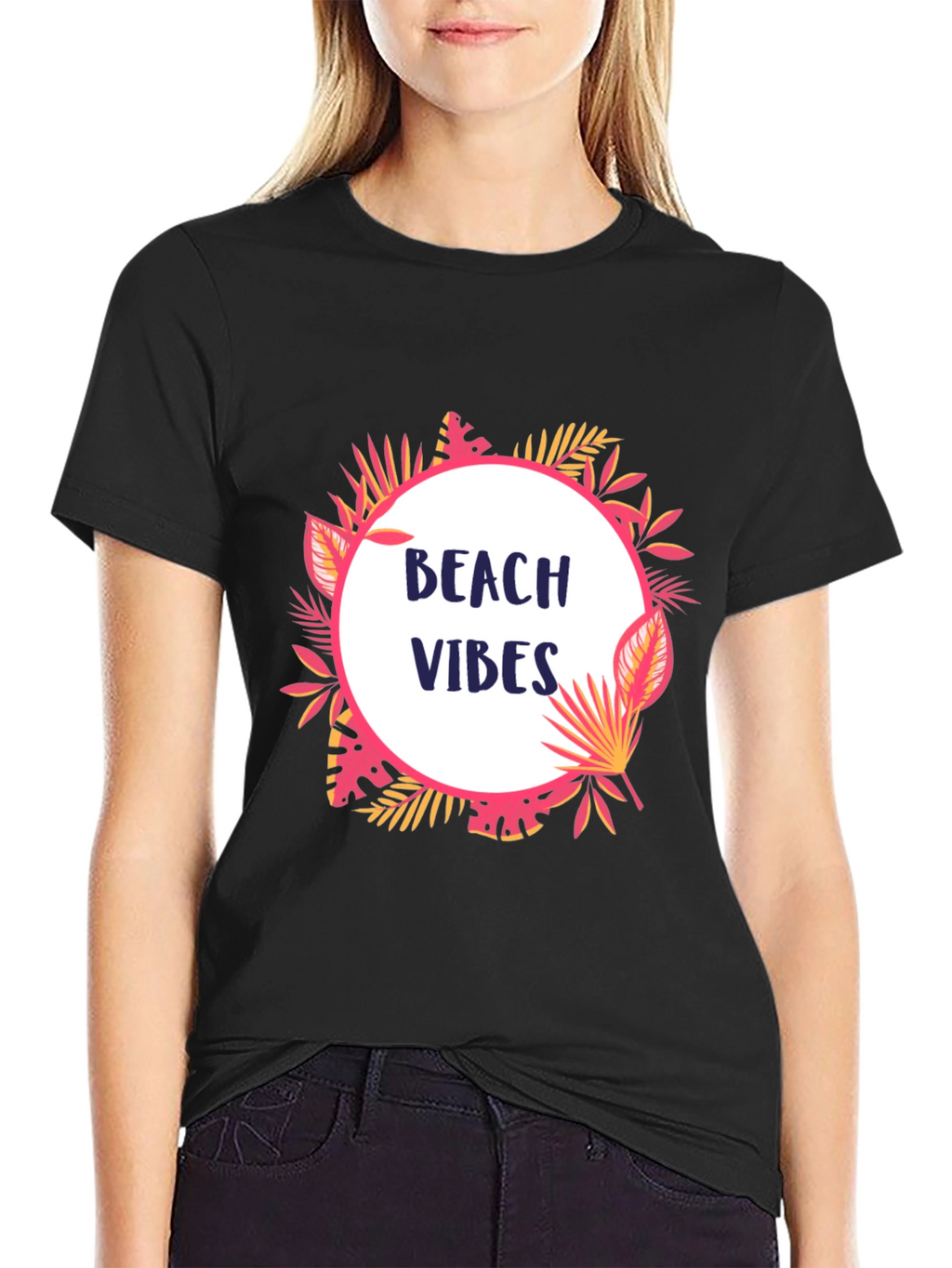Beach Vibes Graphic Tee - Tropical Style