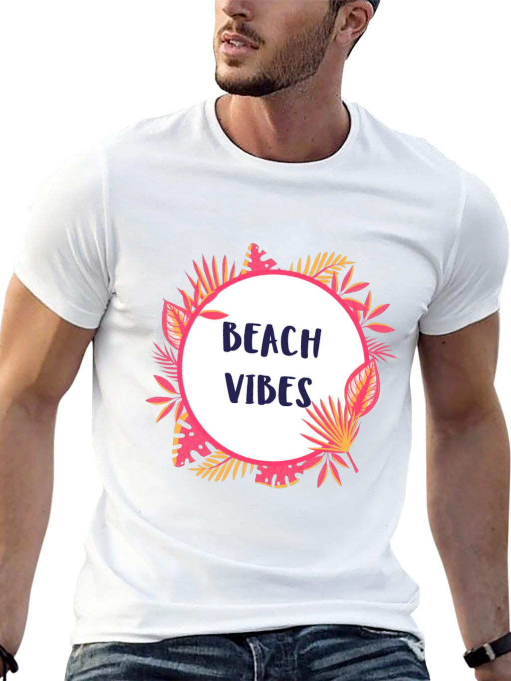Beach Vibes Graphic Tee - Tropical Style