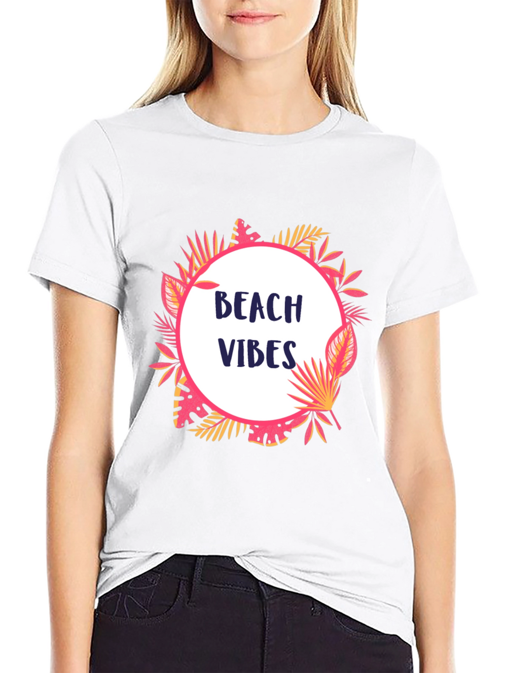 Beach Vibes Graphic Tee - Tropical Style