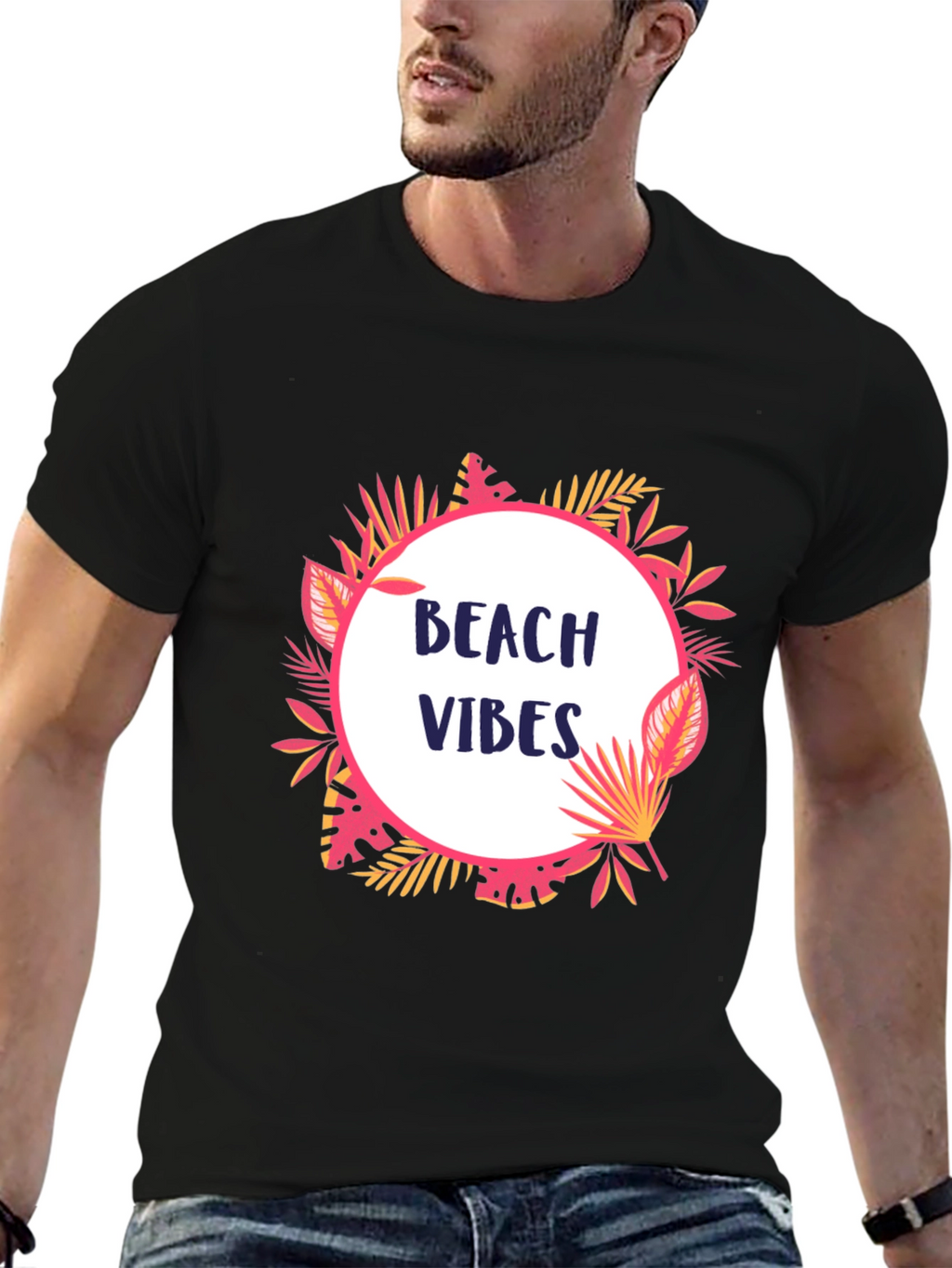 Beach Vibes Graphic Tee - Tropical Style