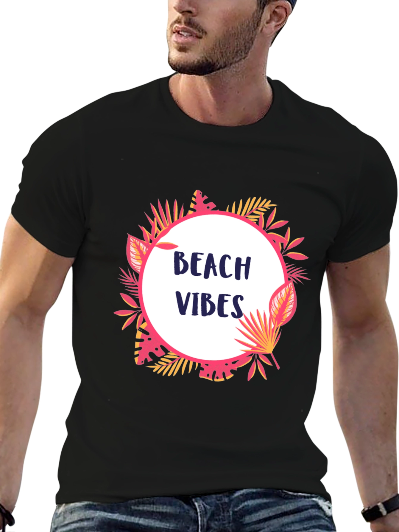 Beach Vibes Graphic Tee - Tropical Style