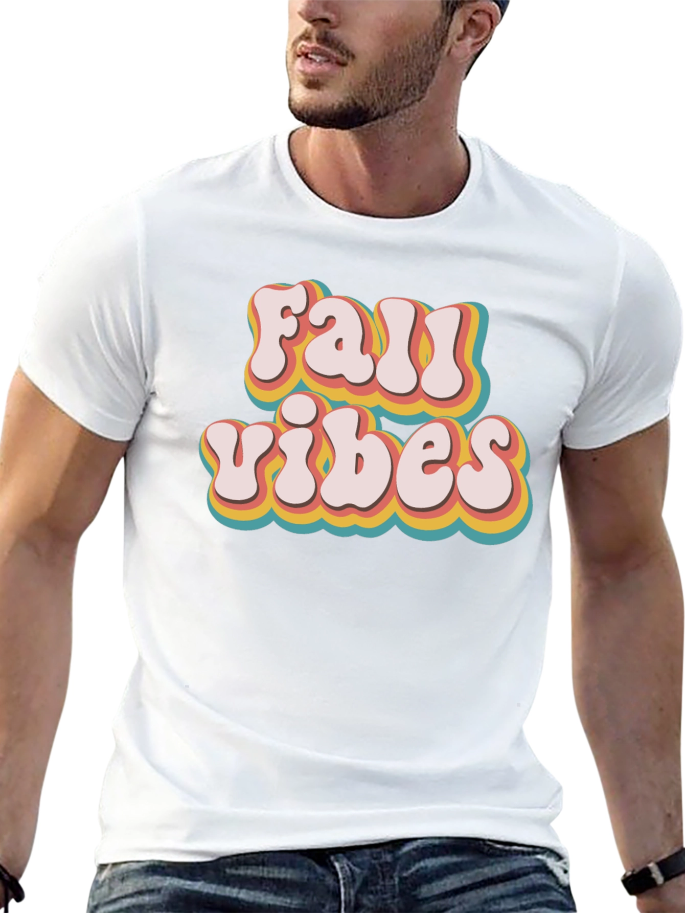 Retro Fall Vibes Black T-Shirt
