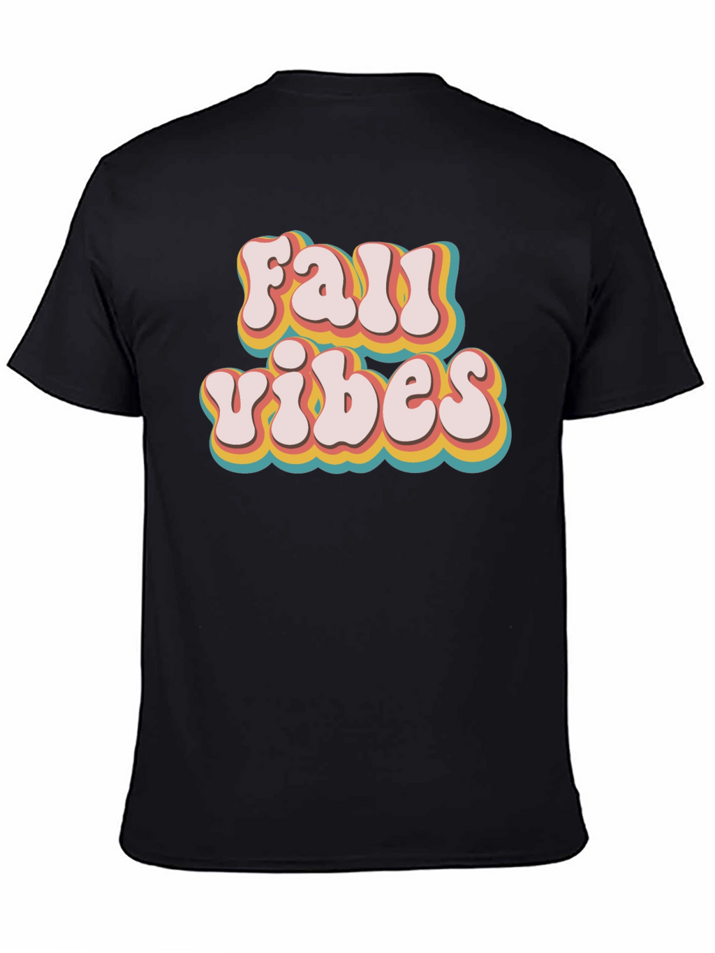 Retro Fall Vibes Black T-Shirt