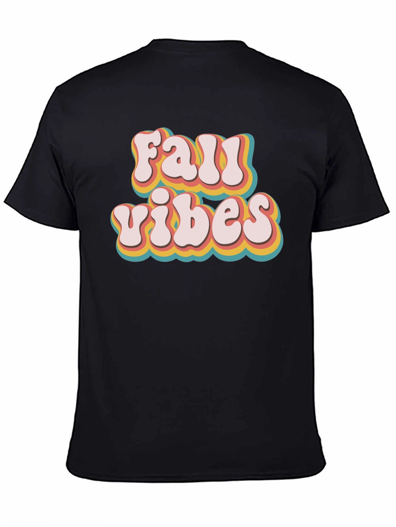 Retro Fall Vibes Black T-Shirt