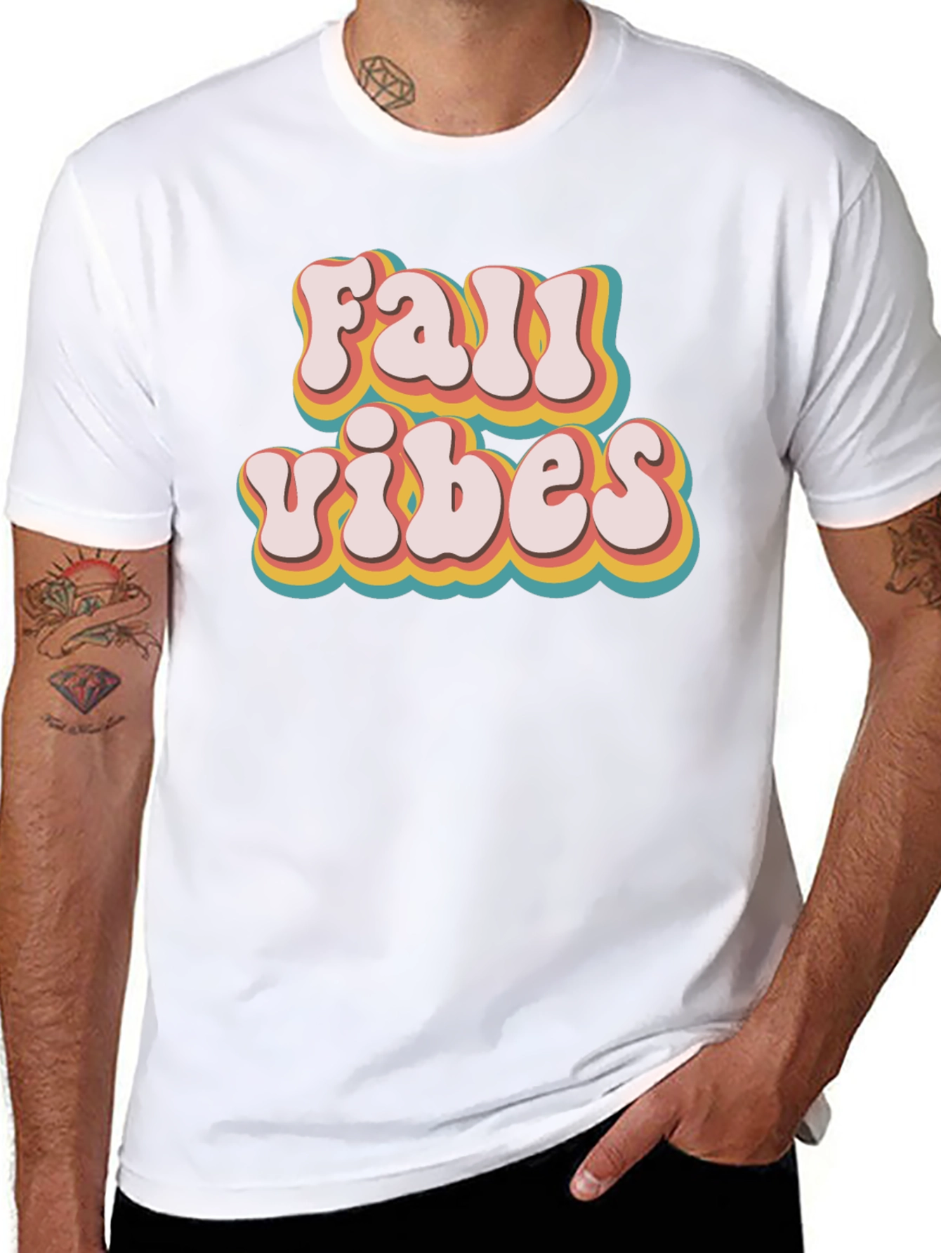 Retro Fall Vibes Black T-Shirt