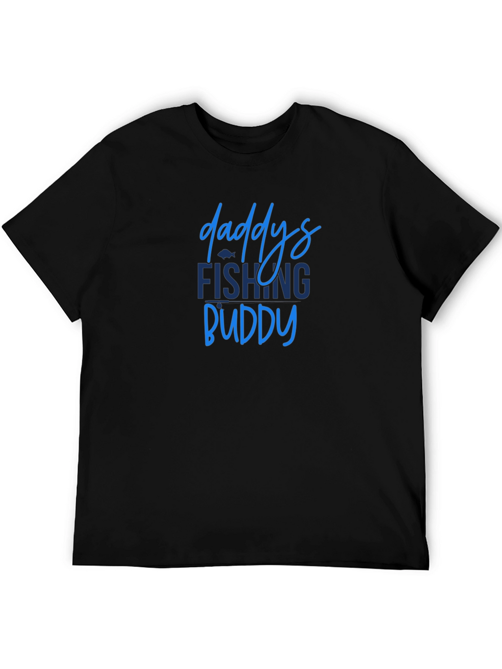 Daddys Fishing Buddy Black Graphic Tee