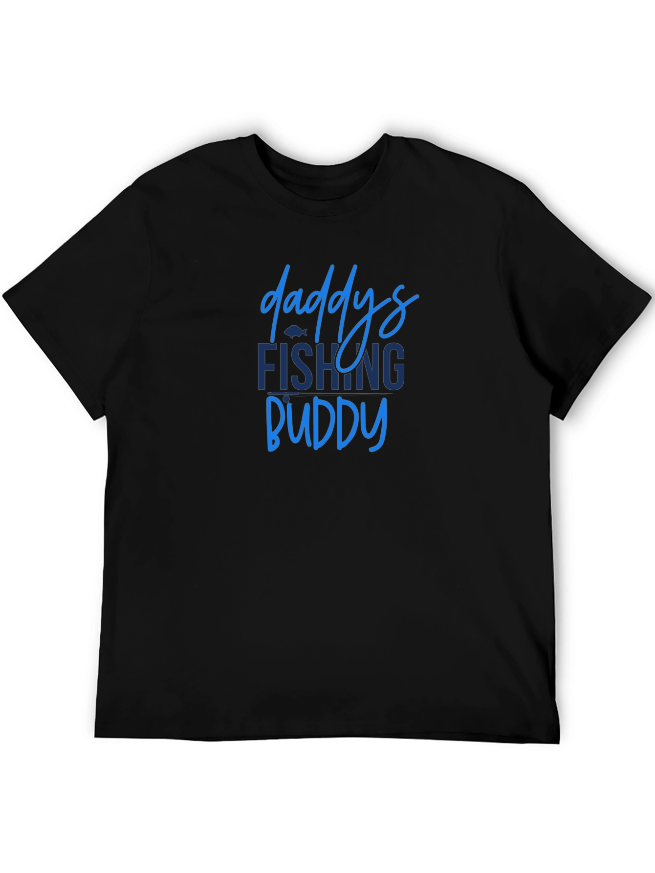 Daddys Fishing Buddy Black Graphic Tee