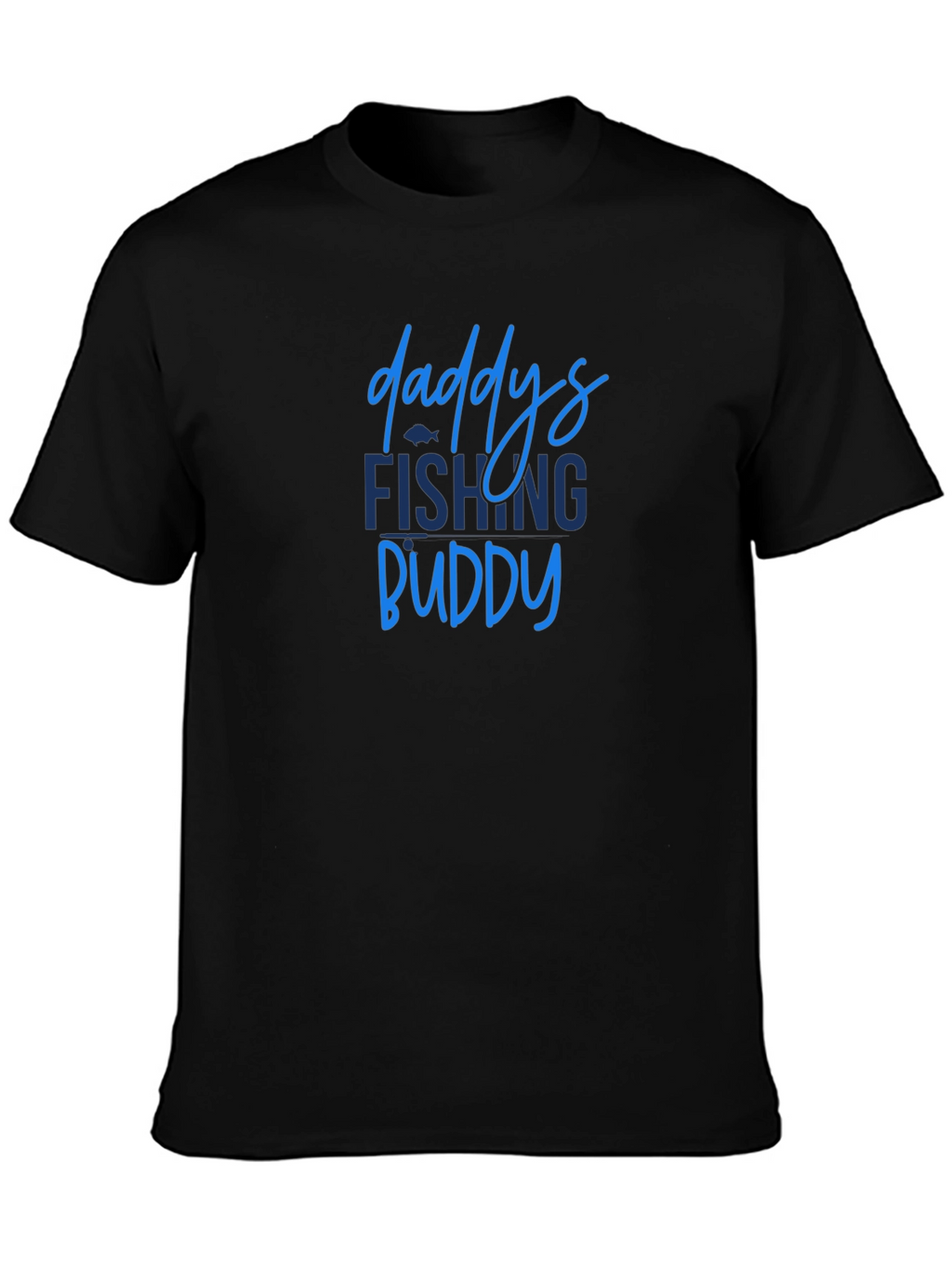 Daddys Fishing Buddy Black Graphic Tee