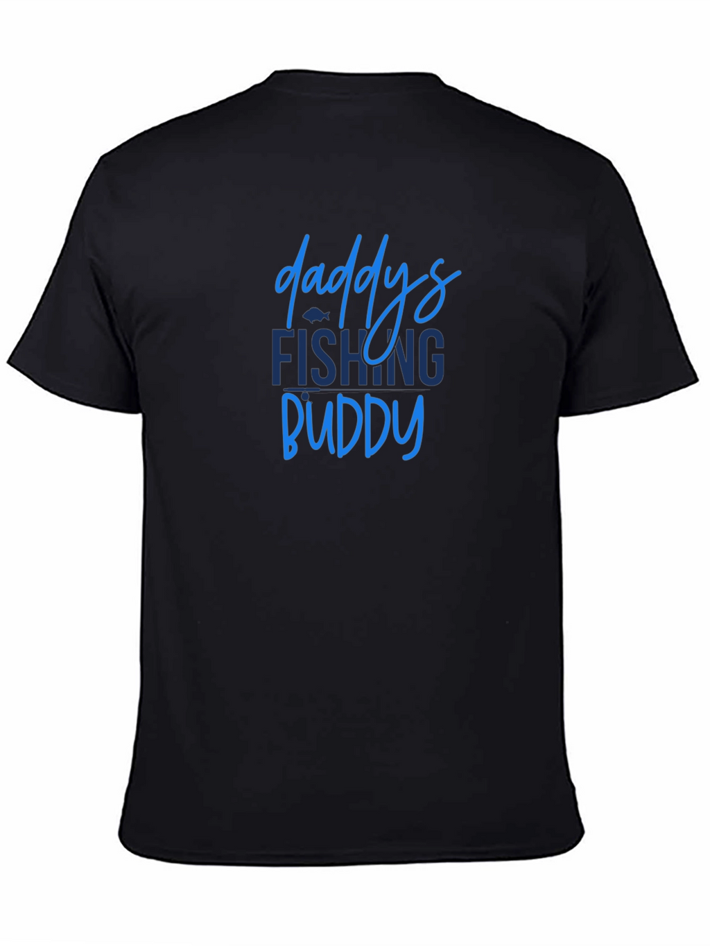Daddys Fishing Buddy Black Graphic Tee