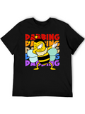 Dabbing Bee Graphic T-Shirt - Mens Black Tee