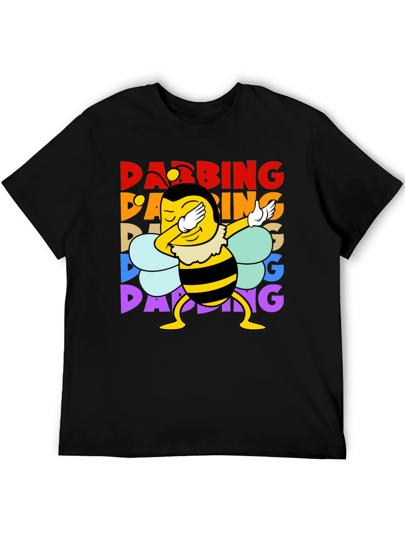 Dabbing Bee Graphic T-Shirt - Mens Black Tee