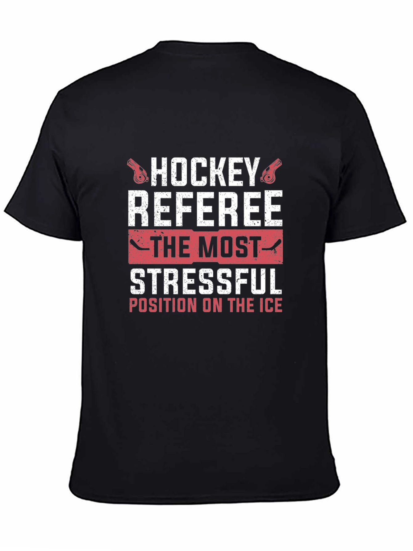 Hockey Referee Stressful Position Graphic T-Shirt