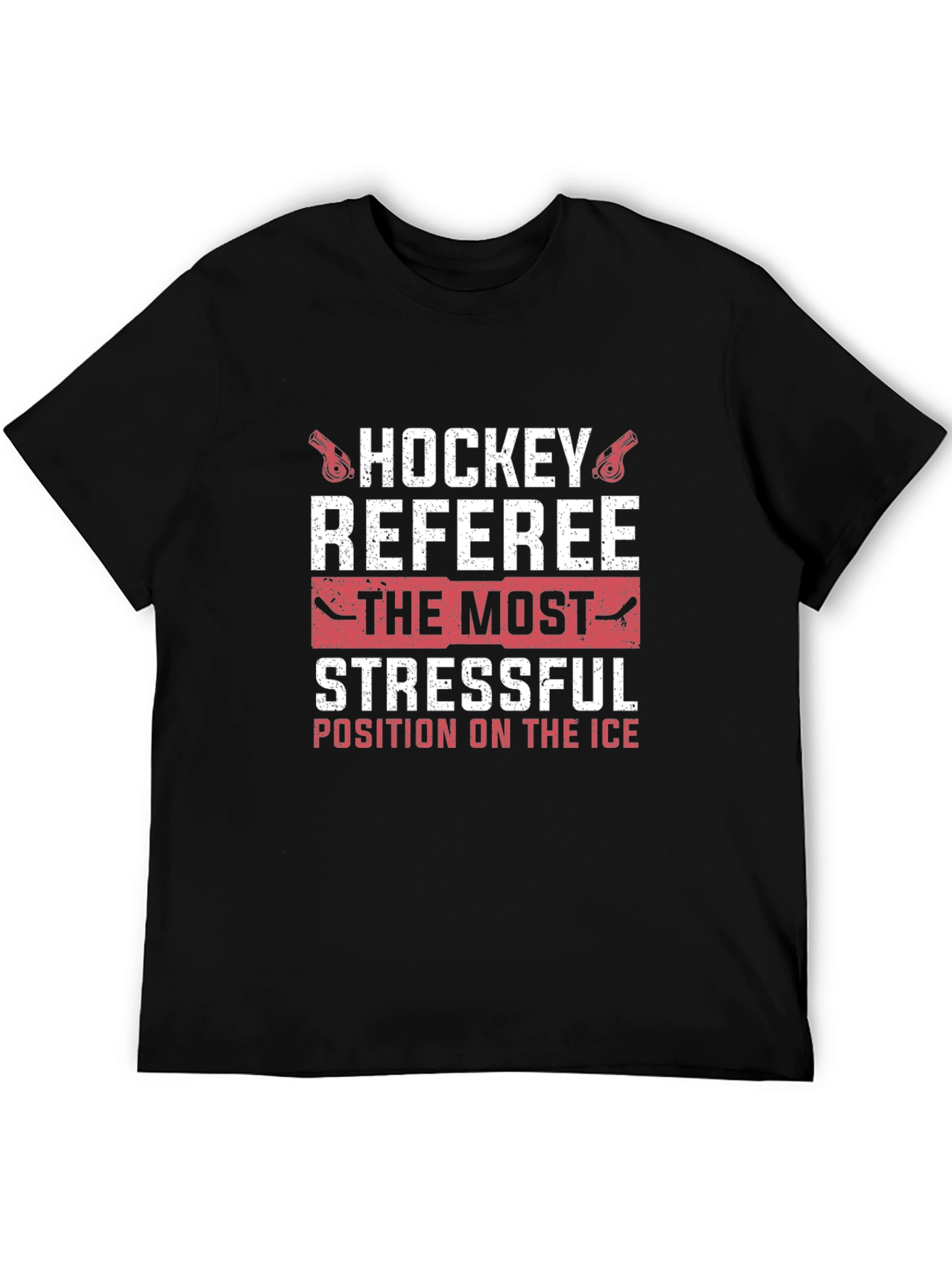 Hockey Referee Stressful Position Graphic T-Shirt