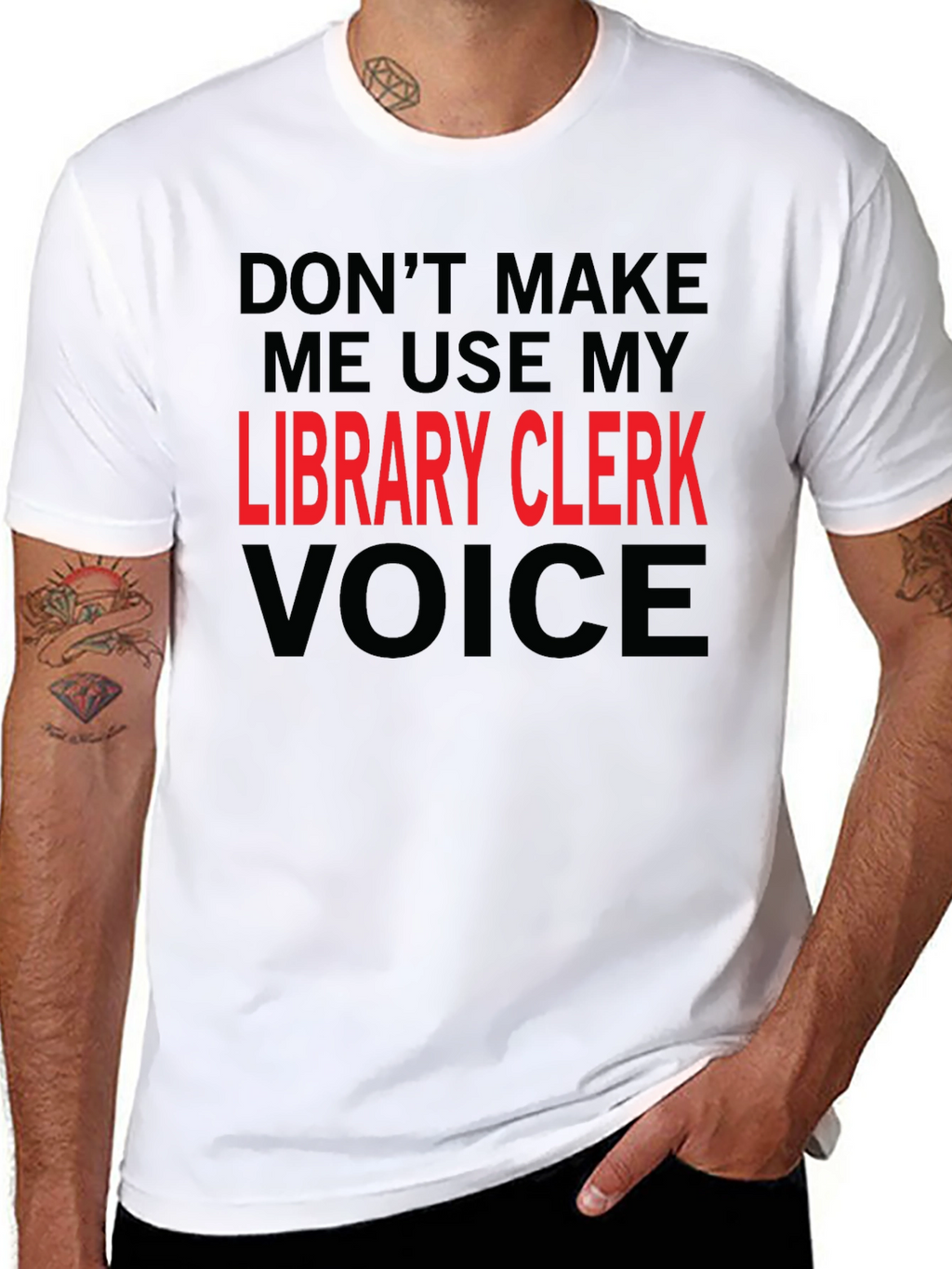 Library Clerk Voice T-Shirt Funny Librarian Tee