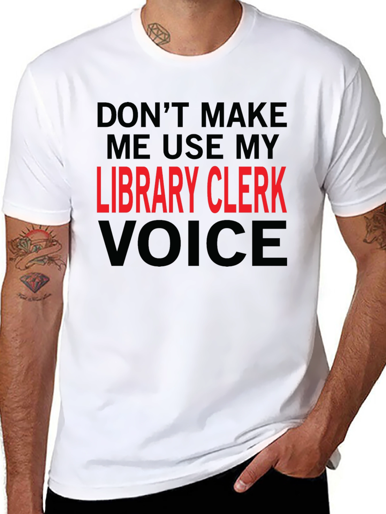 Library Clerk Voice T-Shirt Funny Librarian Tee