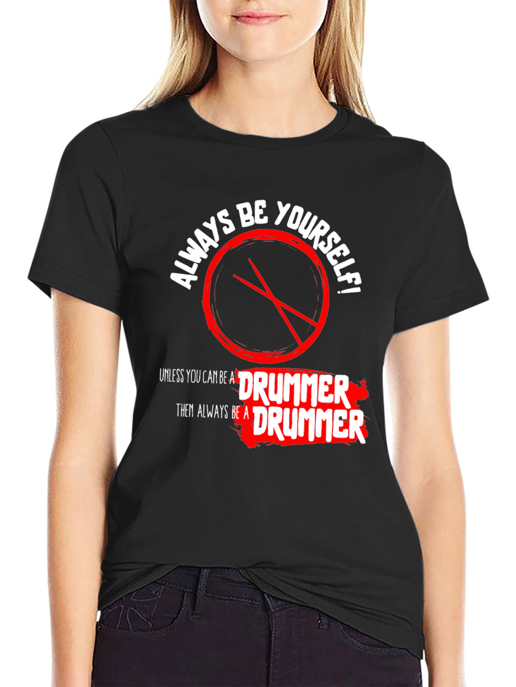 Always Be a Drummer T-Shirt - Black
