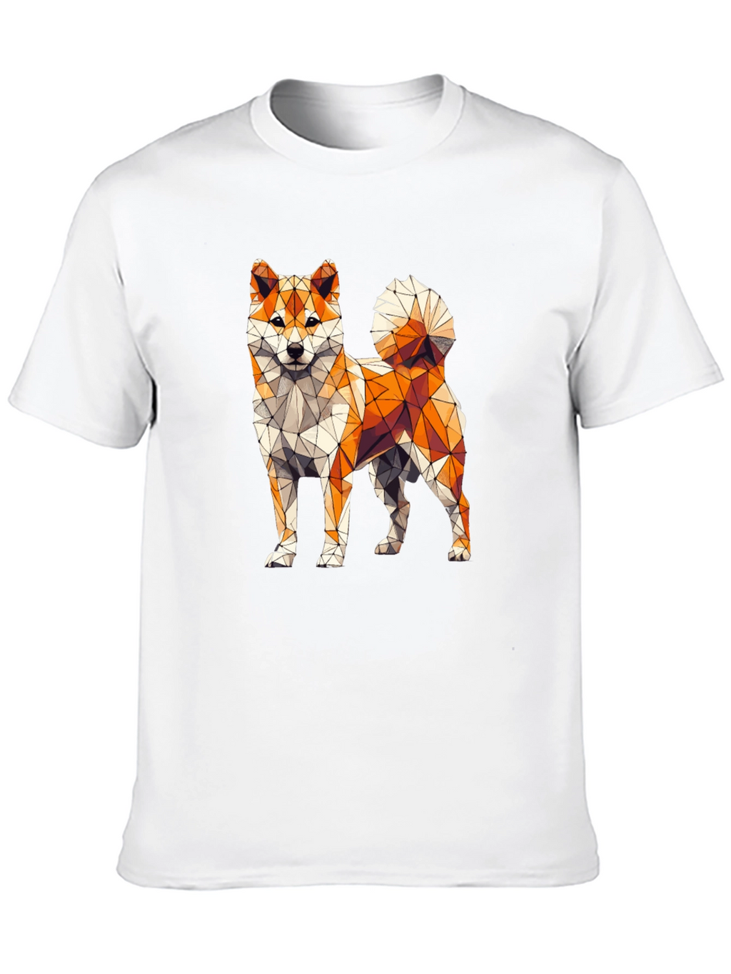 Geometric Shiba Inu T-Shirt – Modern Dog Lover Graphic Tee