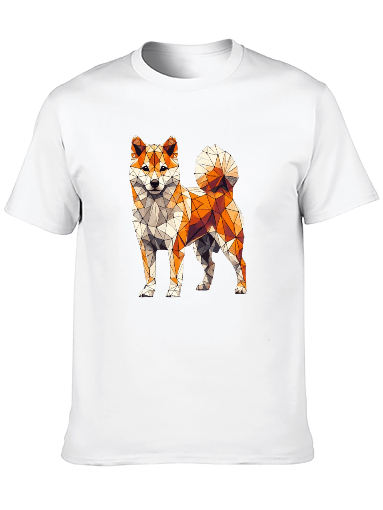 Geometric Shiba Inu T-Shirt – Modern Dog Lover Graphic Tee