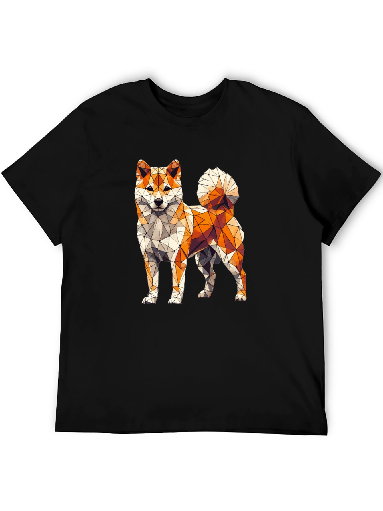 Geometric Shiba Inu T-Shirt – Modern Dog Lover Graphic Tee