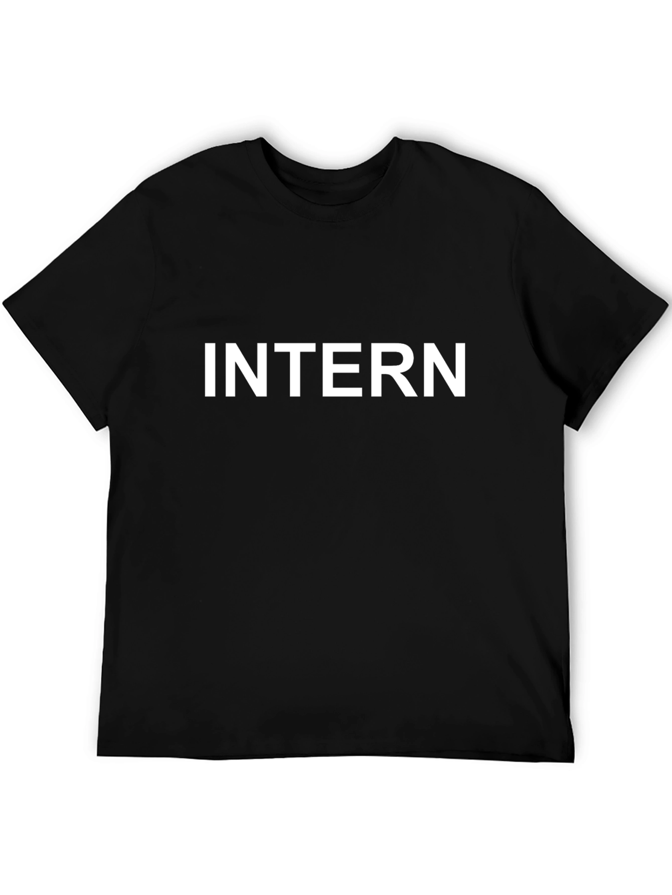 Intern Graphic T-Shirt - Black Cotton Tee