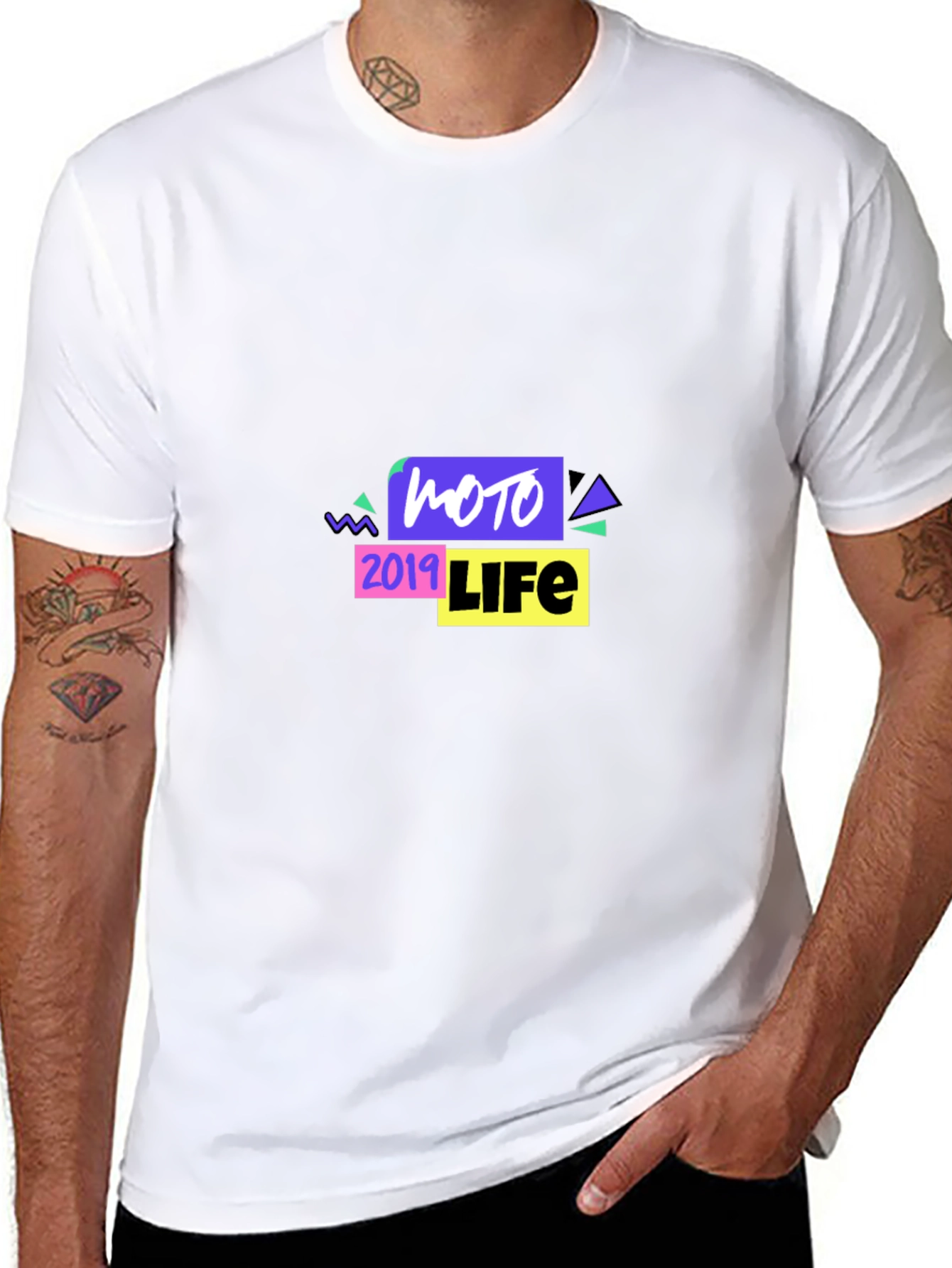 Moto 2019 Life Graphic Black T-Shirt